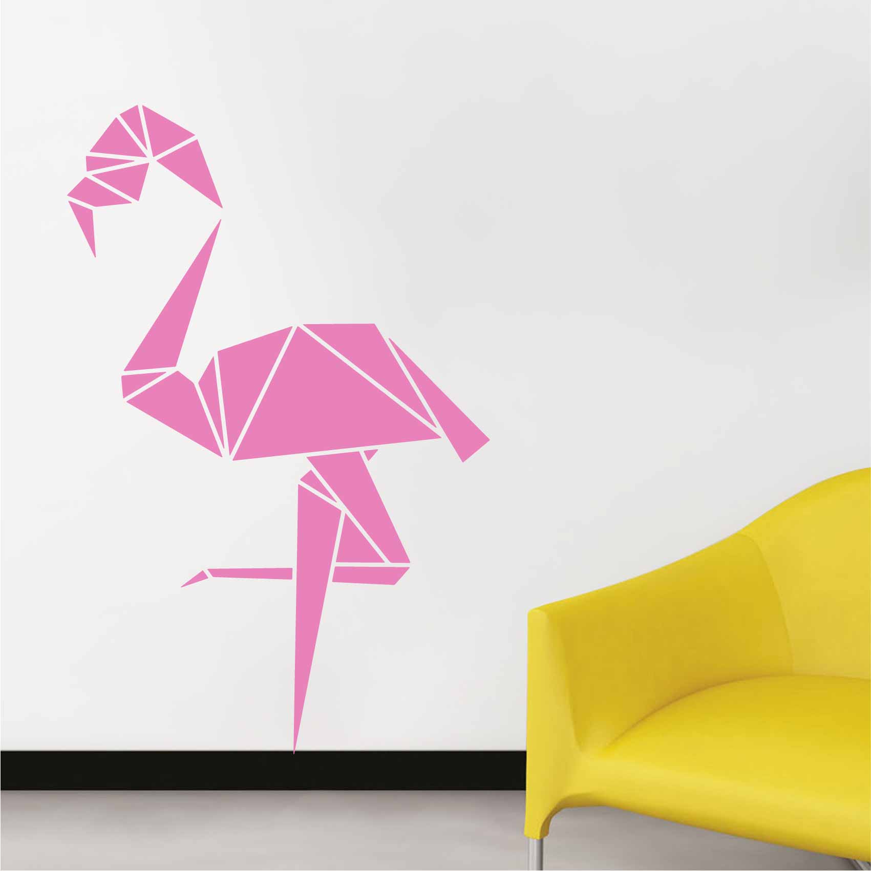 stickers-flamant-rose-origami-inverse-ref27oiseaux-stickers-muraux-origami-autocollant-deco-salon-chambre-sticker-mural-origami-decoration