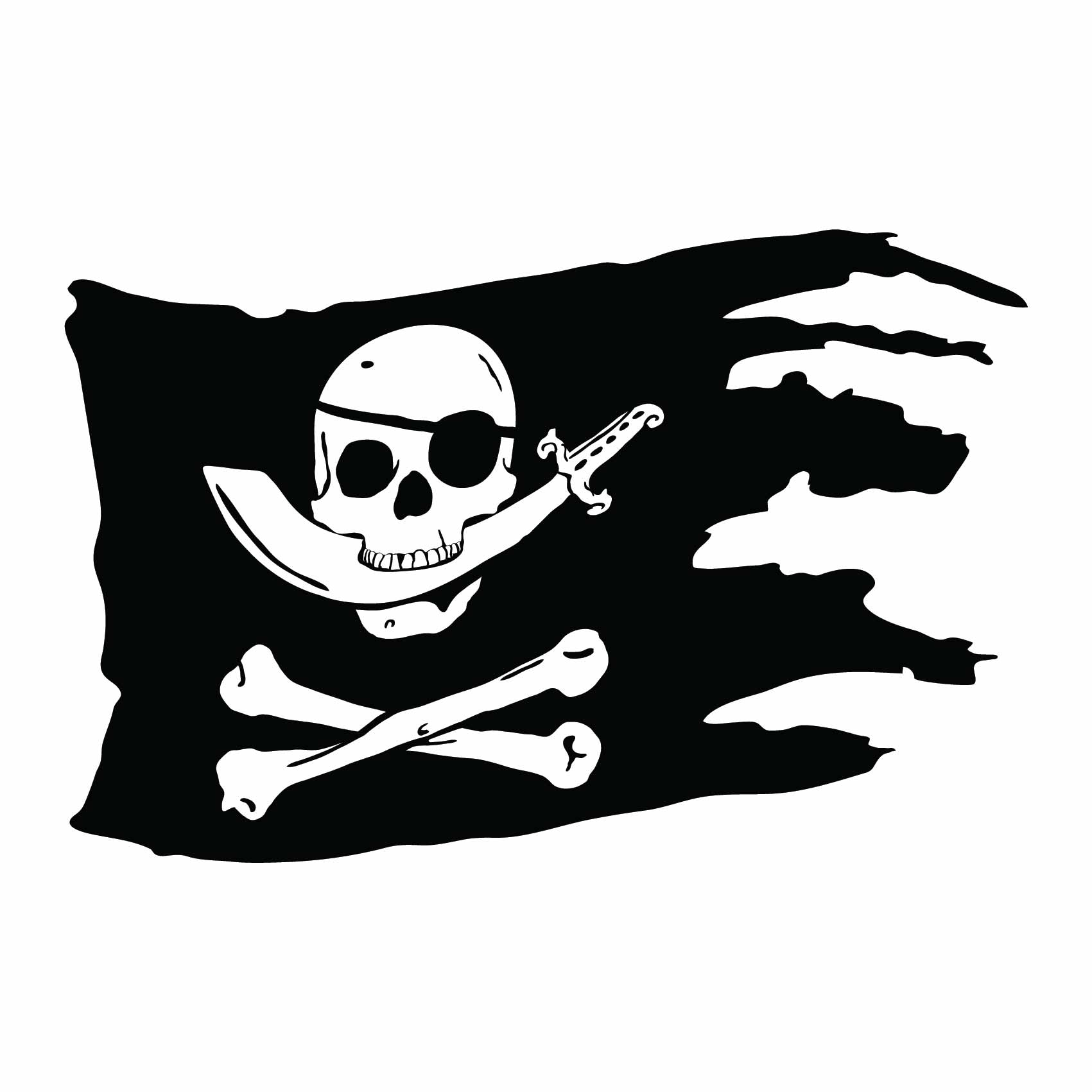Laurent Drapeau Pirate Sticker