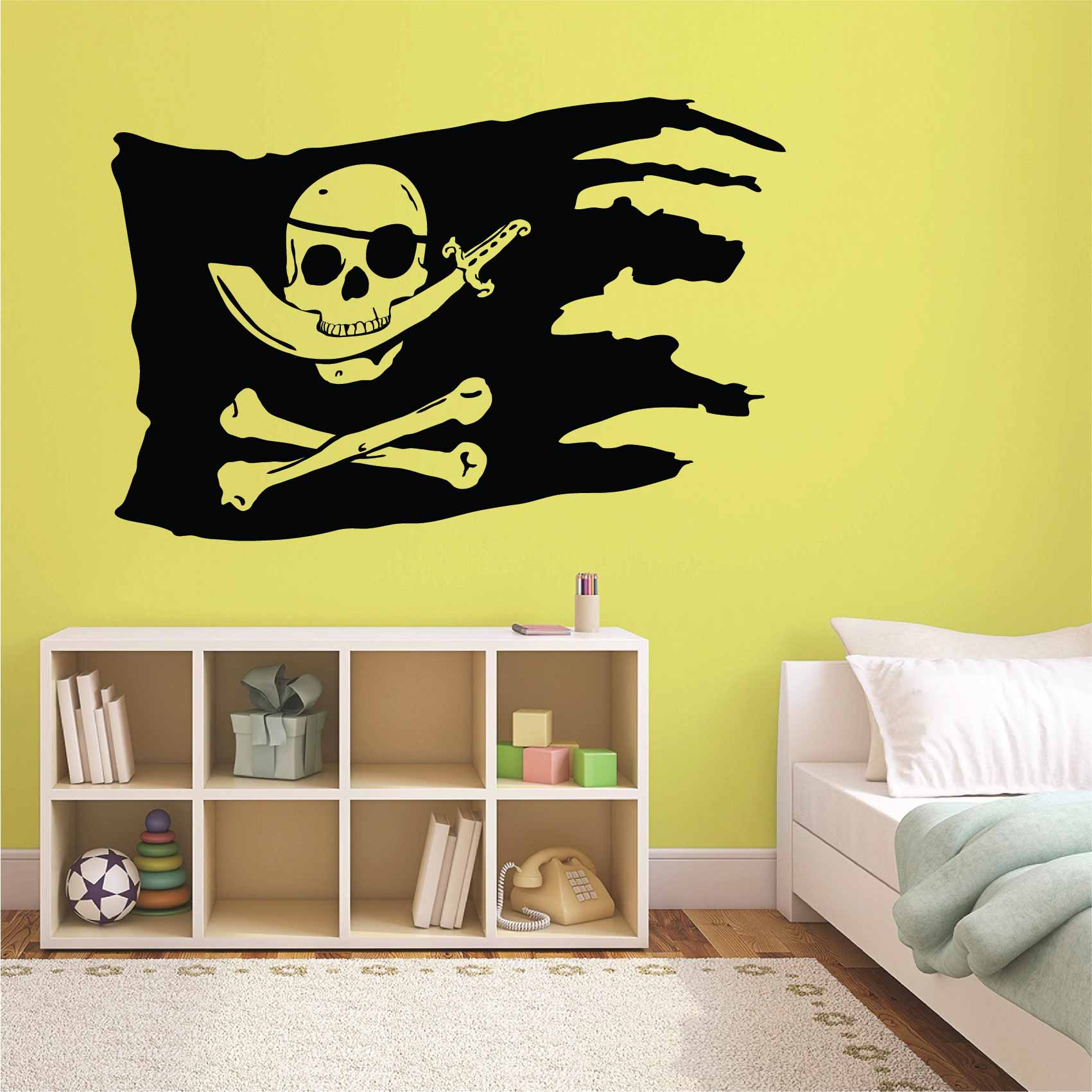 stickers-drapeau-pirate-déchiré-ref29pirate-stickers-muraux-pirate-autocollant-deco-enfant-salon-chambre-sticker-mural-pirates-decoration