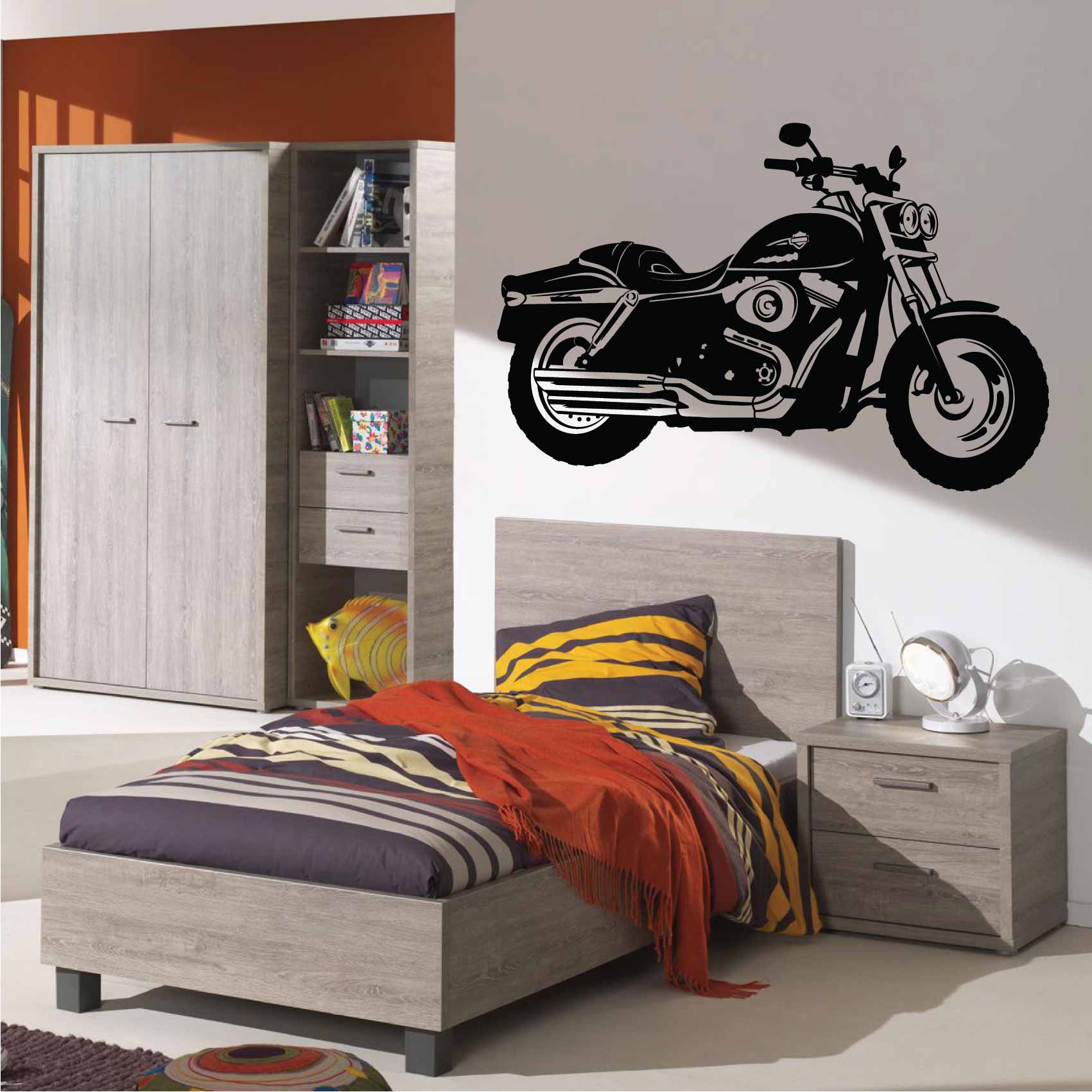 Accroche-clés, décor mural en fer, moto Harley Davidson