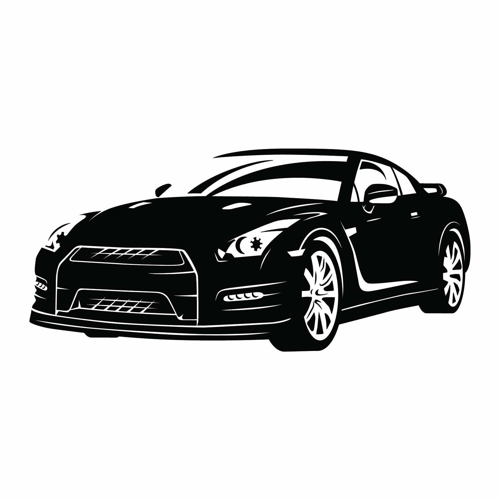 stickers-nissan-gtr-ref19voiture-stickers-muraux-nissan-gtr-autocollant-salon-chambre-sticker-mural-voiture-deco-(2)