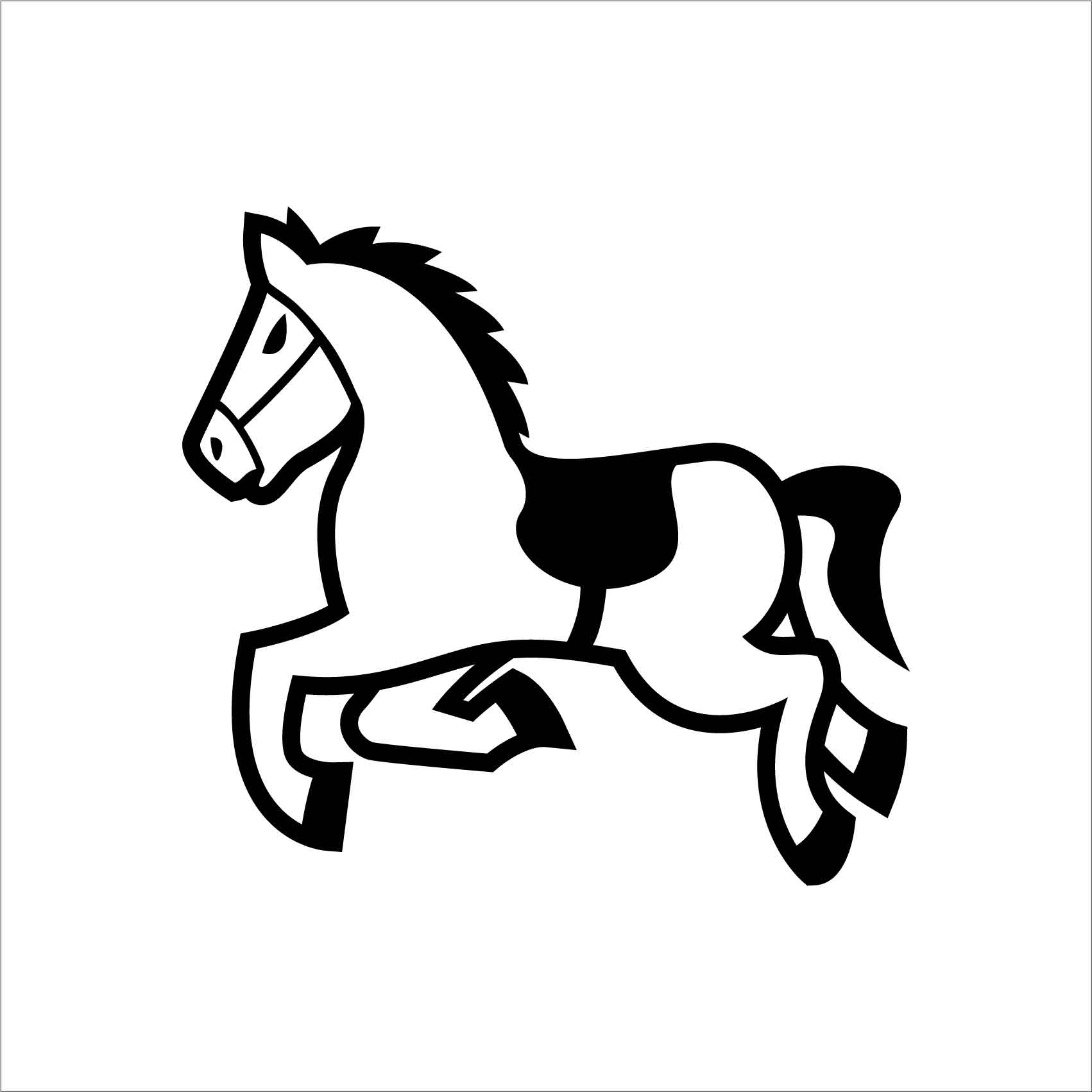 Stickers-cheval-dessin-ref1cheval-autocollant-chevaux-deco-sticker-muraux-enfant-mignon-fb