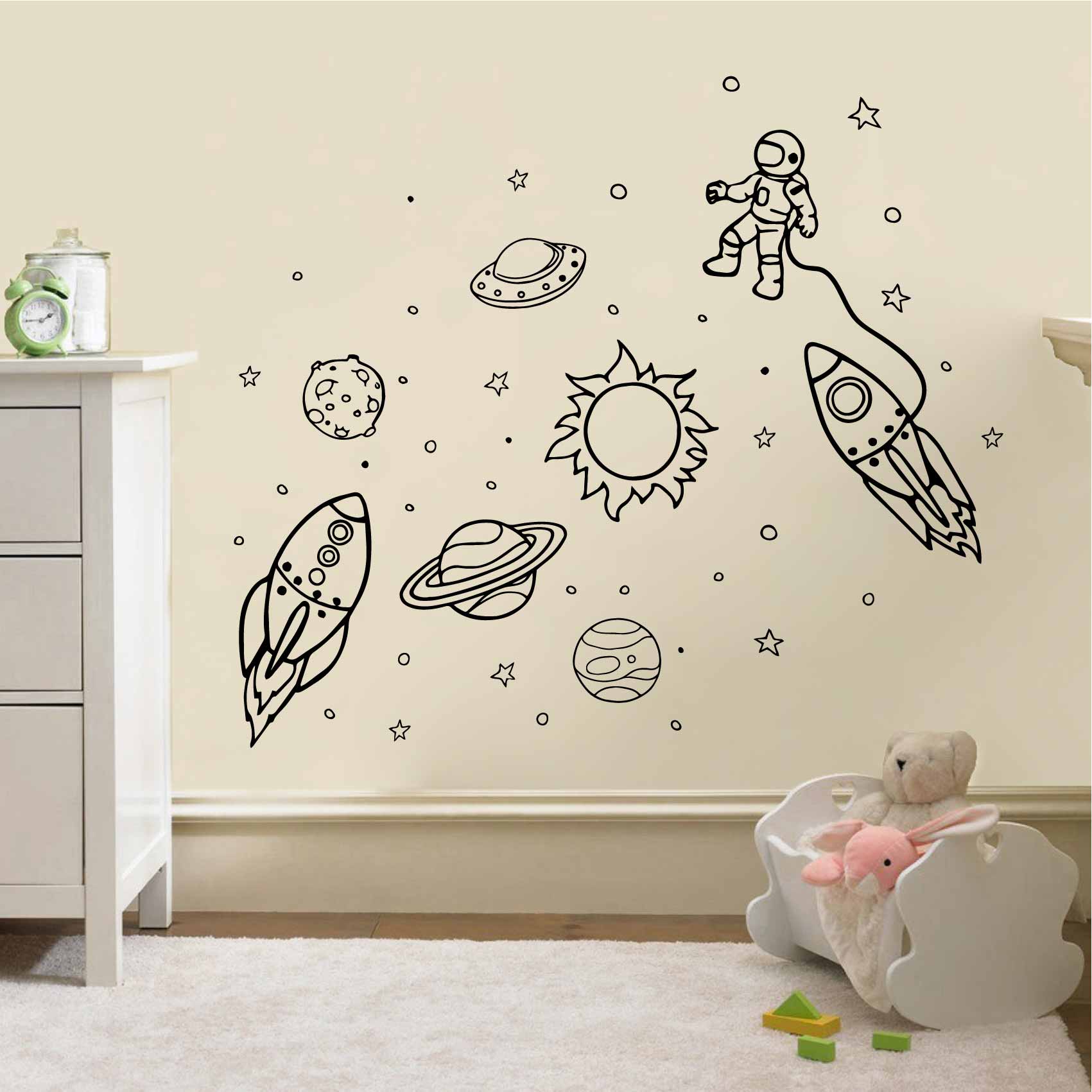 KAIRNE Sticker Muraux Garçon,Sticker Mural Lumineux Espace,Autocollant  Mural Planètes de Chambre Garçon,Phosphorescent Autocollant Mur Étoile  Fluorescent Sticker pour Chambre Enfant/Bébé Plafond Décor : :  Bébé et Puériculture