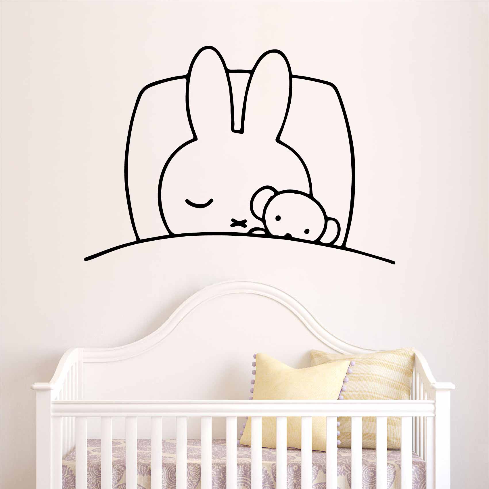 Stickers chambre bébé, stickers muraux enfants, autocollant lapin