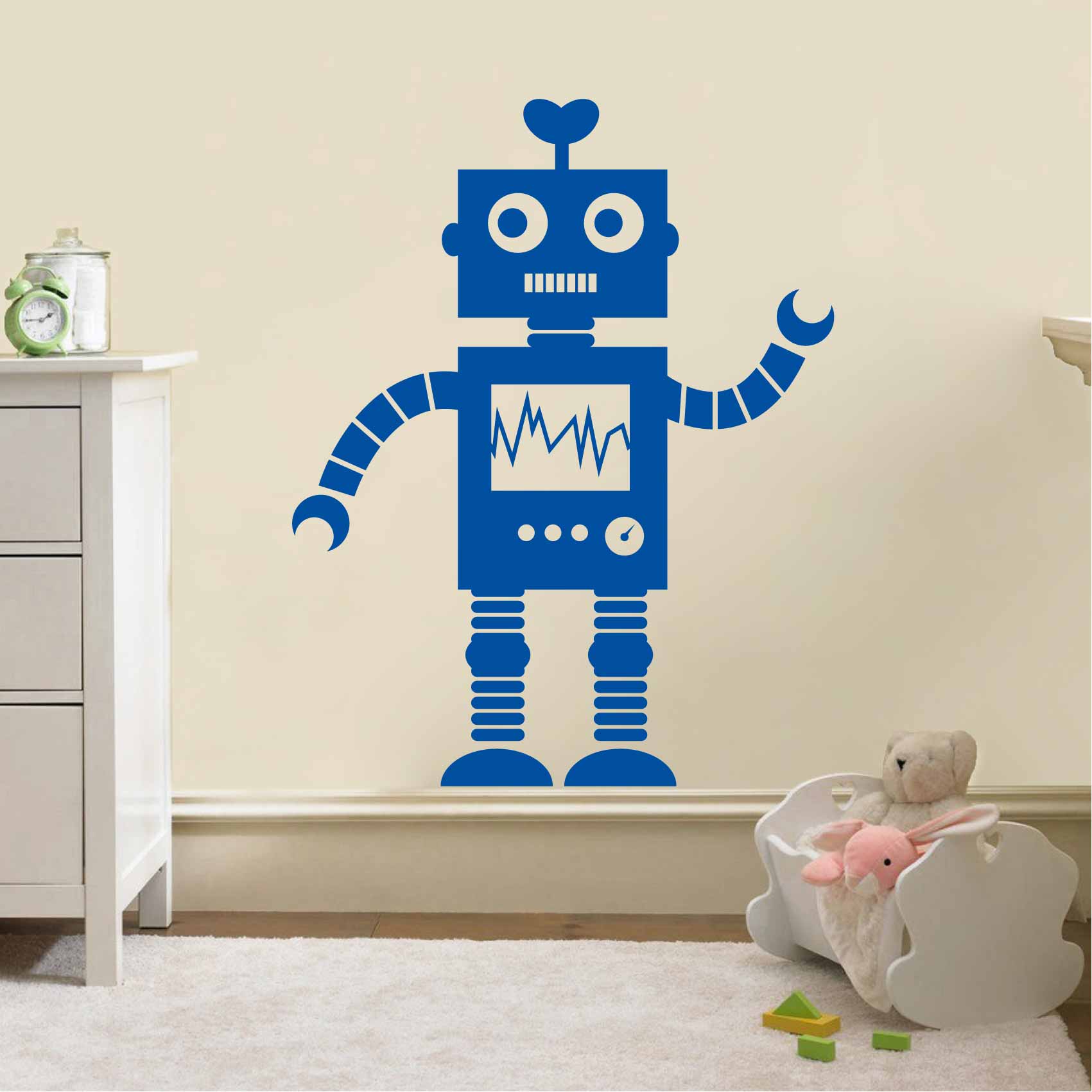 Stickers Prénoms personnalisés garçon Robot - artsdeszifs