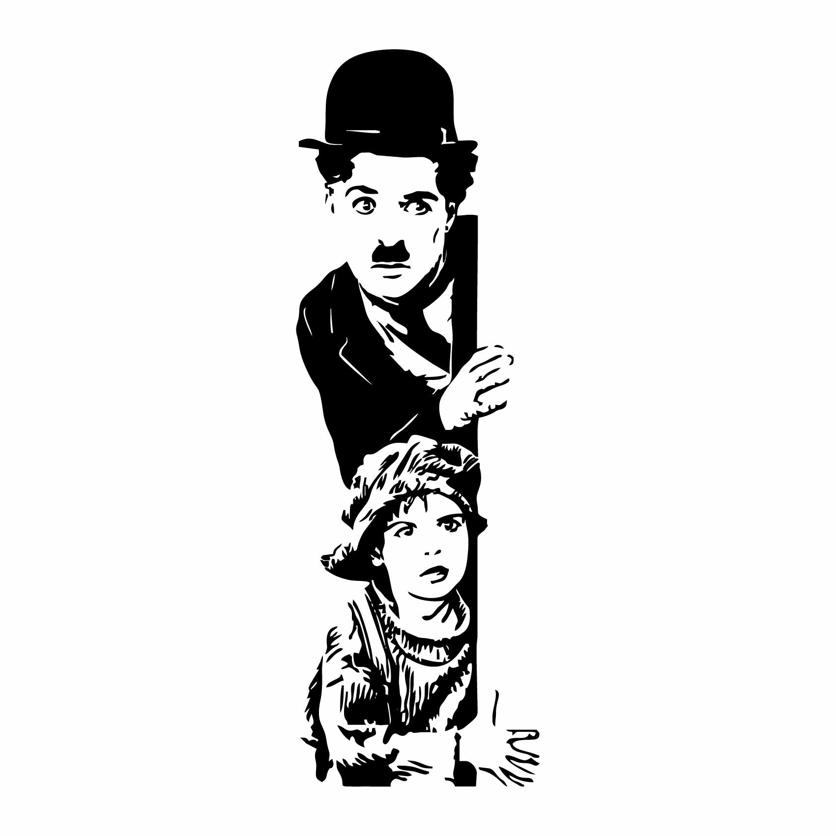 Чарли Чаплин рисунок