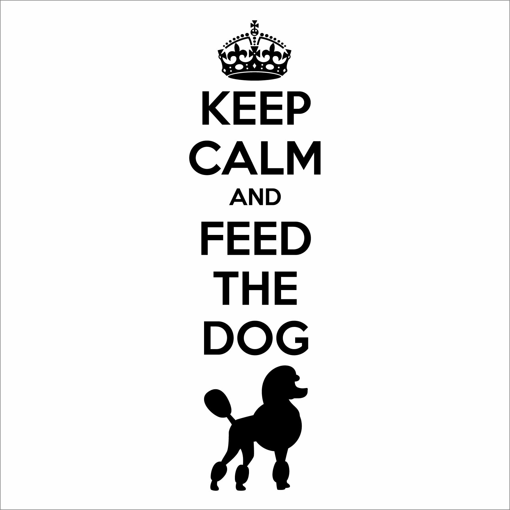 stickers-chien-caniche-keep-calm-ref2chien-autocollant-muraux-sticker-deco-feed-the-dog-cuisine-salon-fb