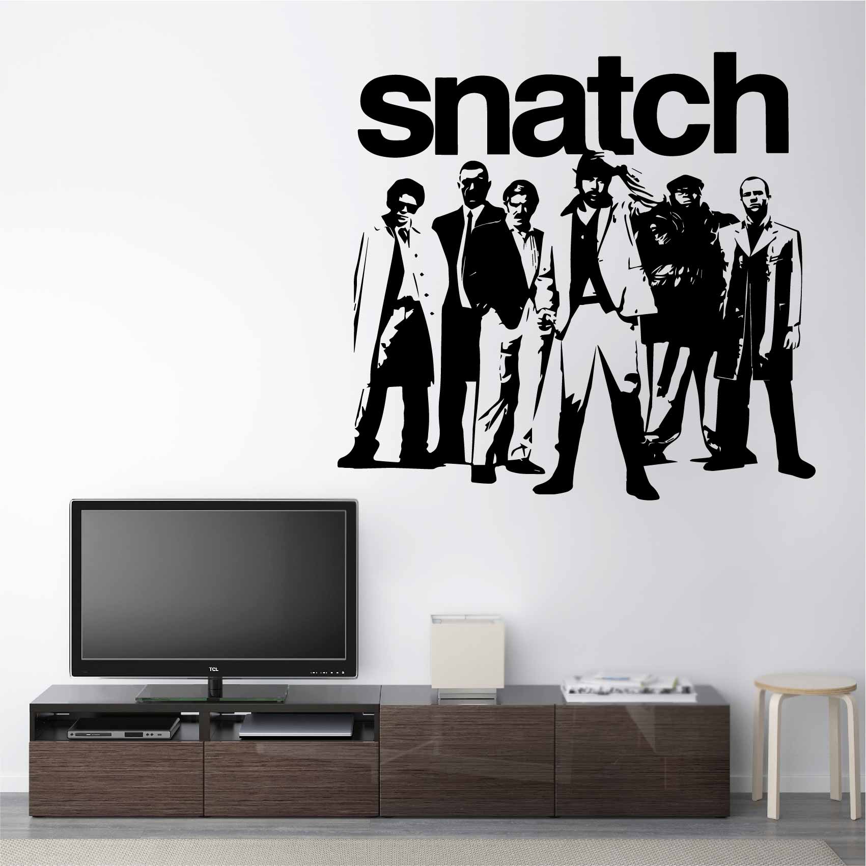 stickers-snatch-art-ref10film-stickers-muraux-snatch-autocollant-mural-film-sticker-cinéma-culte-silhouette-portrait-deco-salon-chambre