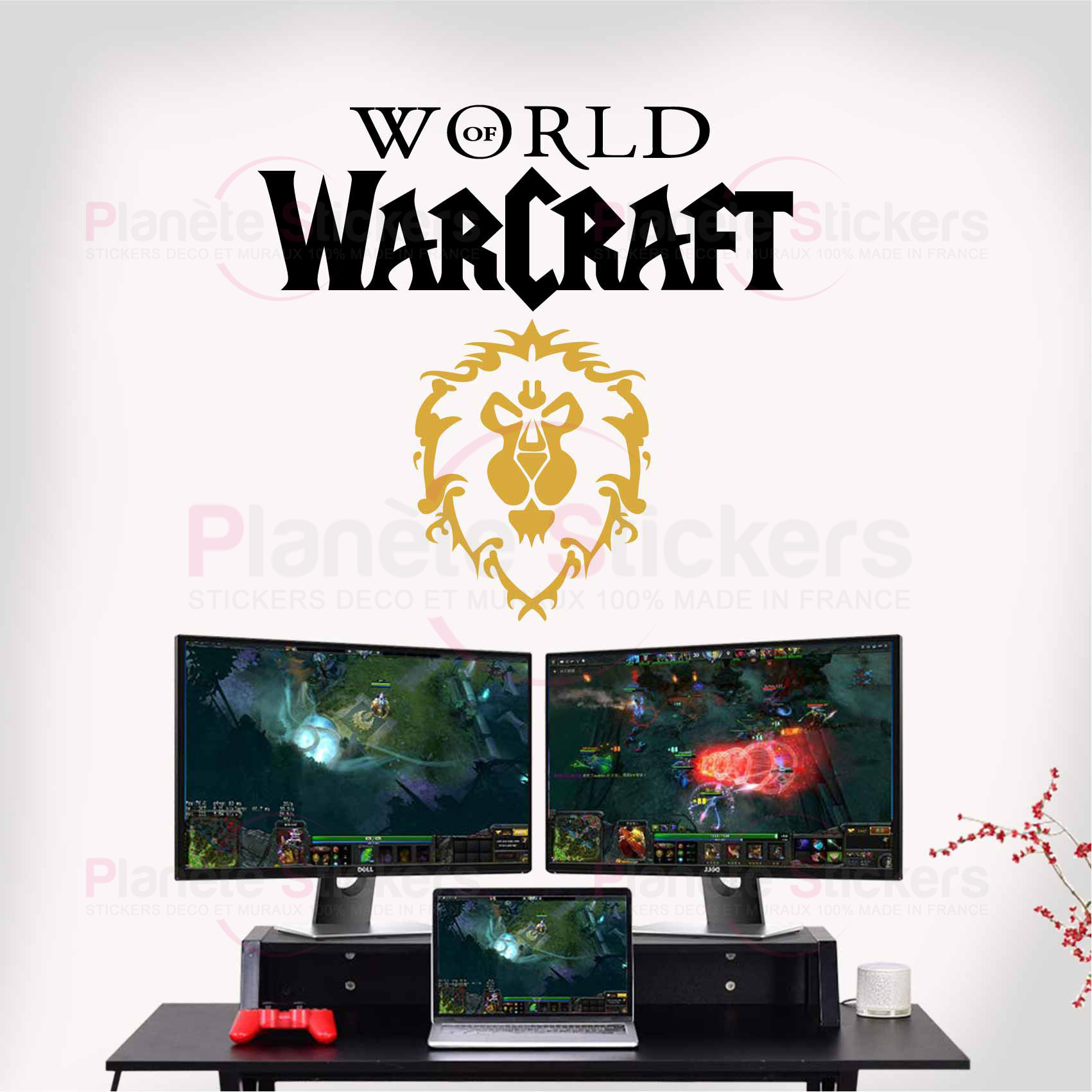 stickers-alliance-world-of-warcraft-ref18wow-stickers-muraux-world-of-warcraft-autocollant-mural-jeux-video-sticker-gamer-deco-gaming-salon-chambre