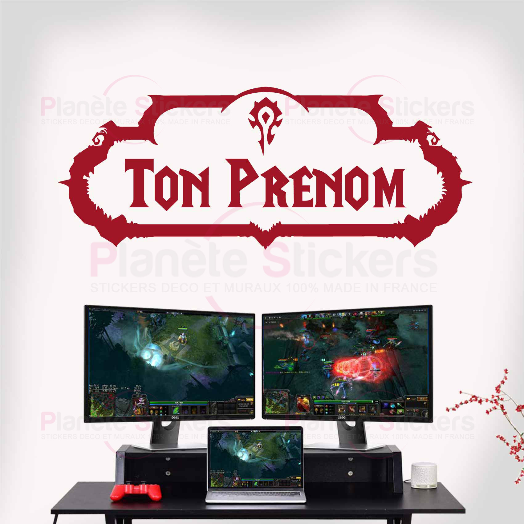 stickers-horde-prenom-personnalisé-wow-ref7wow-stickers-muraux-world-of-warcraft-autocollant-mural-jeux-video-sticker-gamer-deco-gaming-salon-chambre