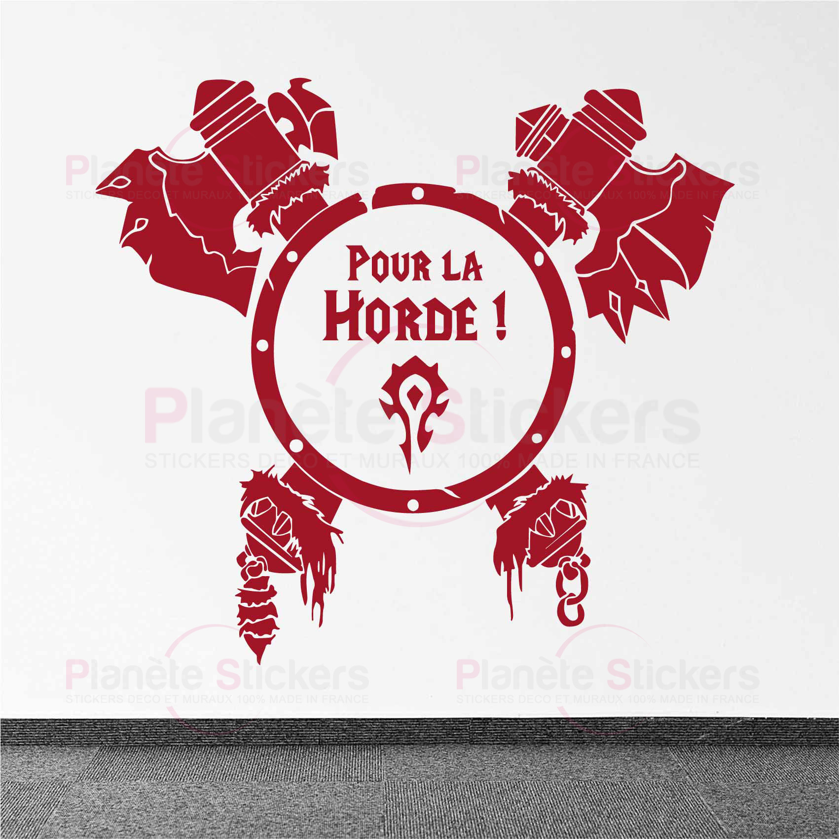 stickers-pour-la-horde-bouclier-wow-ref25wow-stickers-muraux-world-of-warcraft-autocollant-mural-jeux-video-sticker-gamer-deco-gaming-salon-chambre