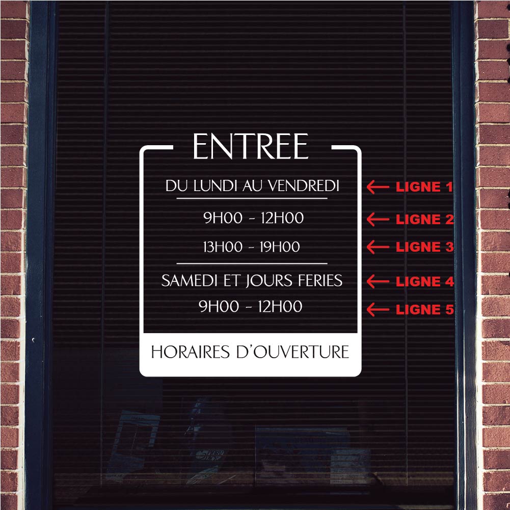 stickers-entrée-horaires-personnalisés-ref10horaireboutique-autocollant-horaire-porte-sticker-vitrine-café-magasin-boutique-personnalisable-2