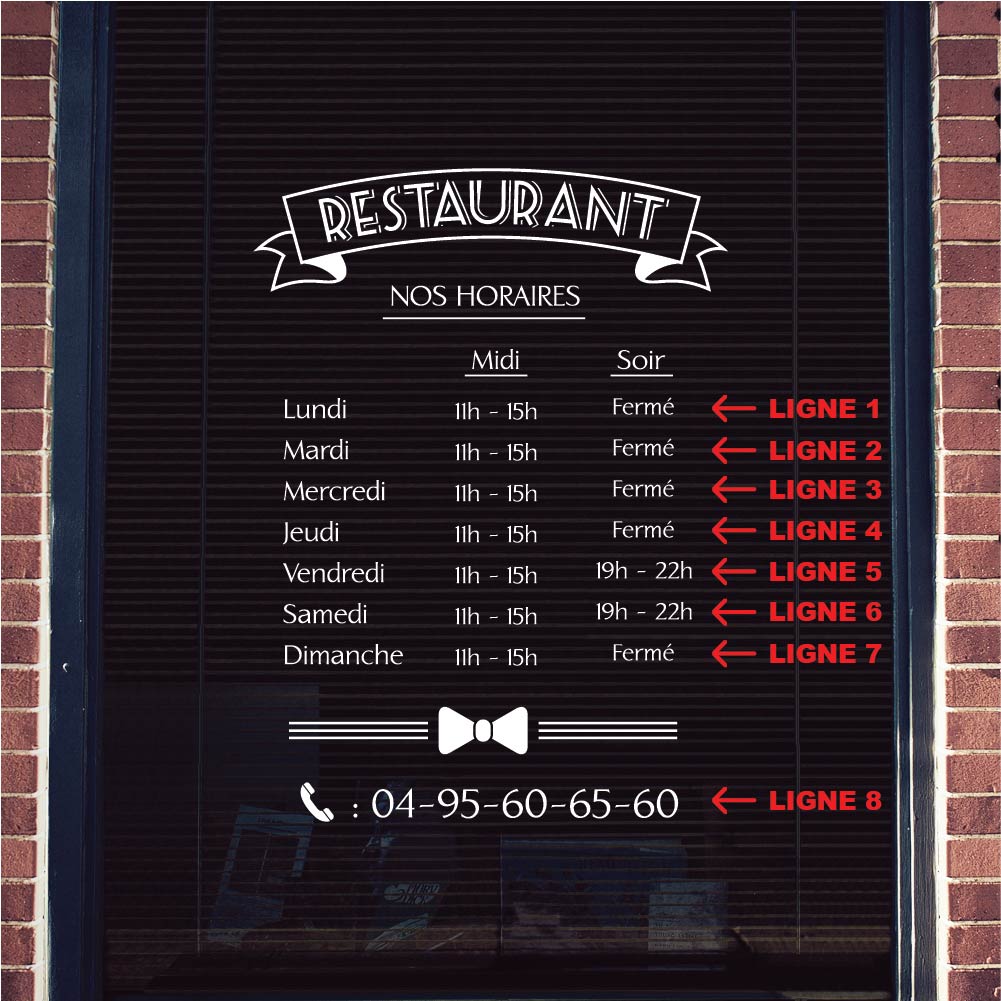 Sur mesure, vos affiches & stickers par Carte de Restaurant