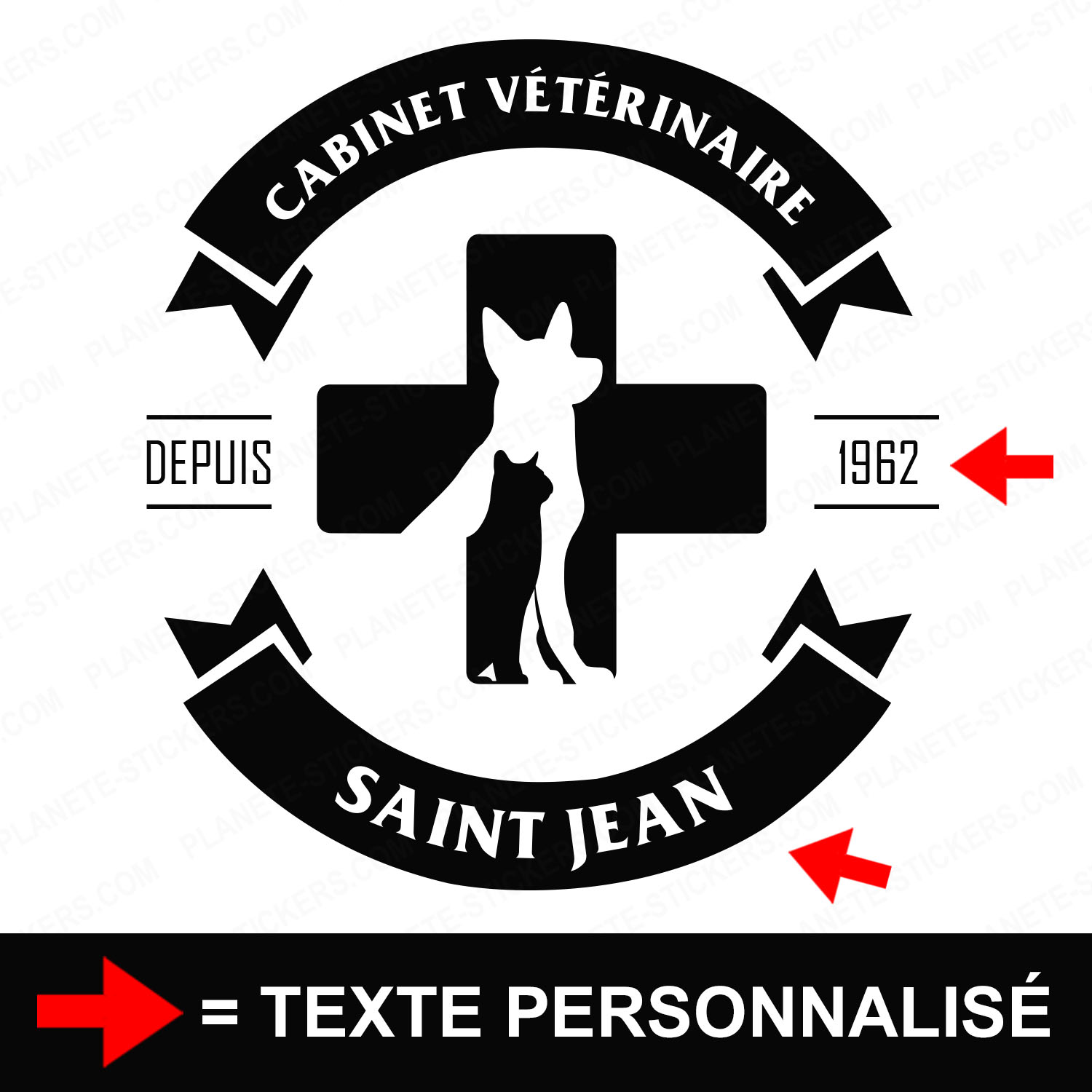 ref14veterinairevitrine-stickers-cabinet-vétérinaire-vitrine-sticker-personnalisé-autocollant-pro-veterinaire-professionnel-2
