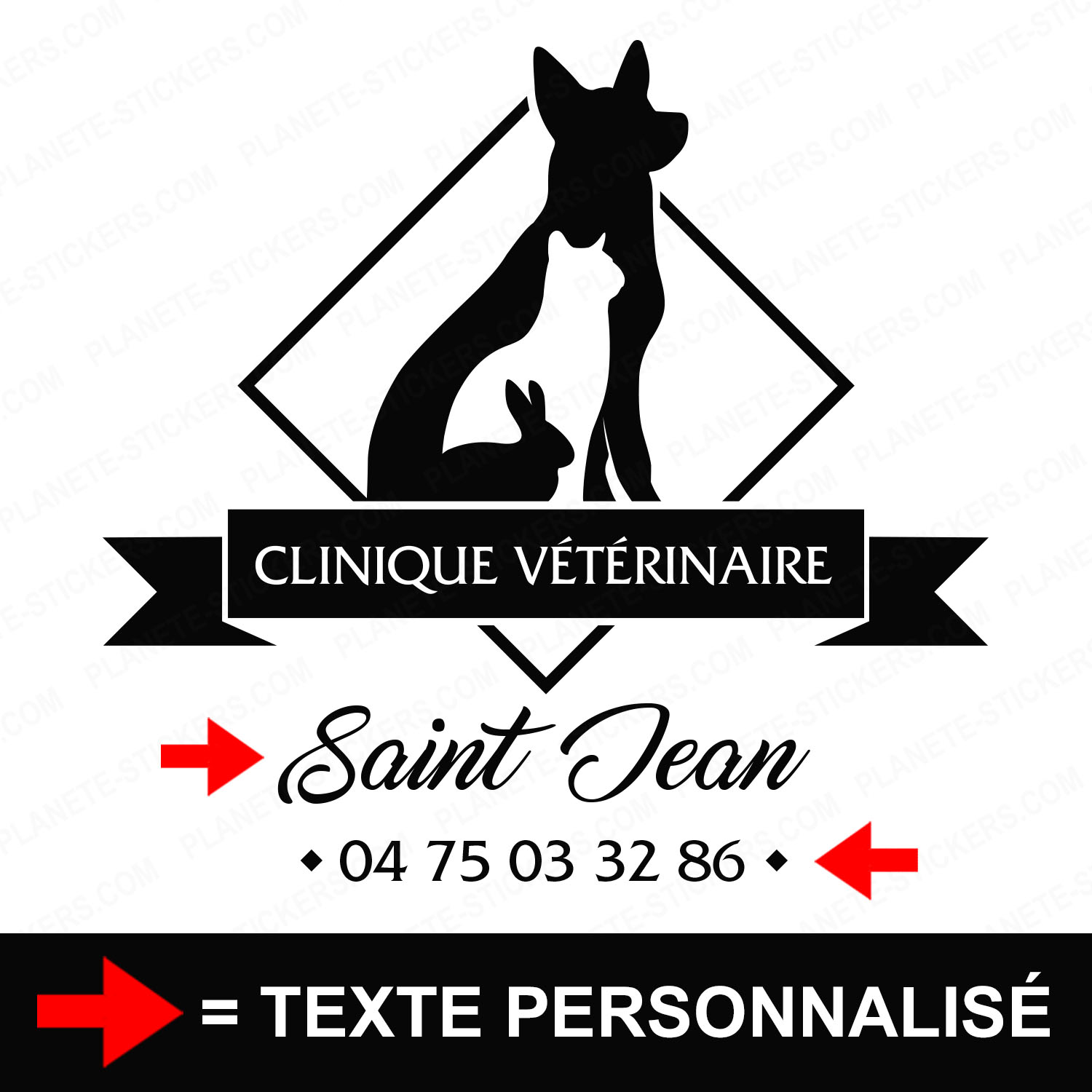 ref19veterinairevitrine-stickers-clinique-vétérinaire-vitrine-sticker-personnalisé-autocollant-pro-veterinaire-professionnel-2