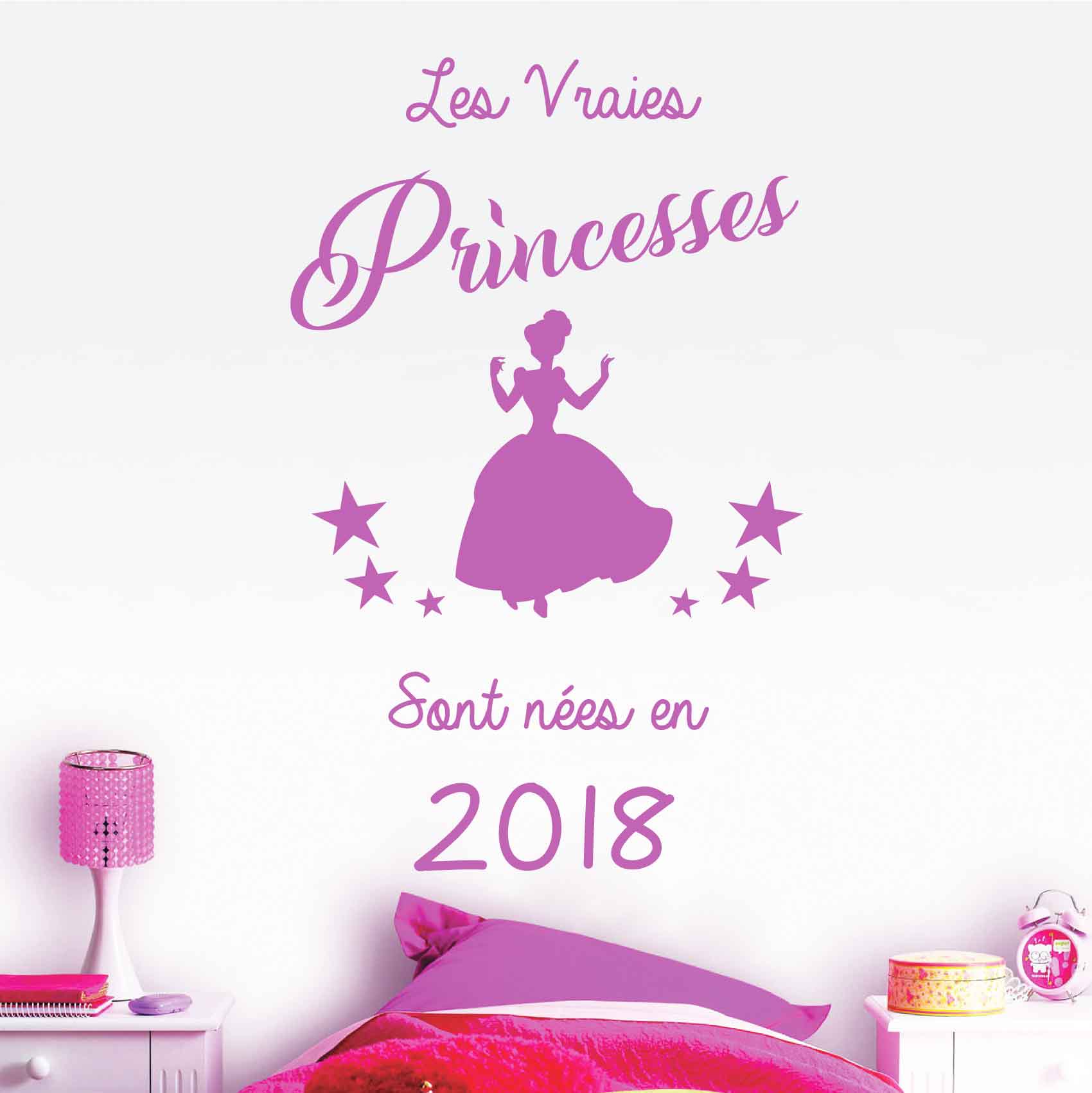 Stickers-princesse-2018-ref5princesse-autocollant-muraux-sticker-princesse-née-chambre-fille-enfant-bébé