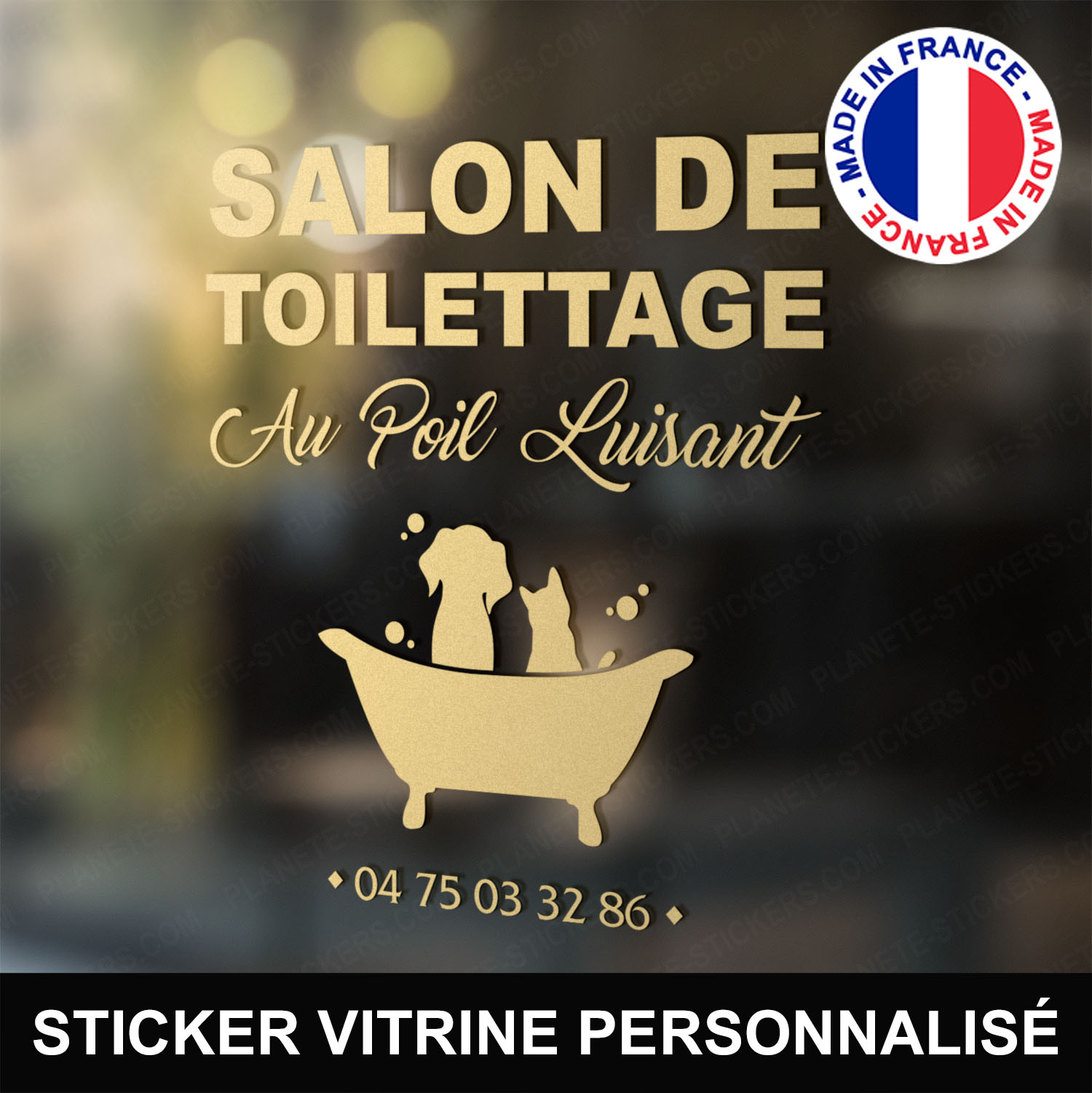 ref4salondetoilettagevitrine-stickers-salon-de-toilettage-vitrine-sticker-personnalisé-autocollant-toiletteur-pro-vitre-professionnel-logo-chien-chat