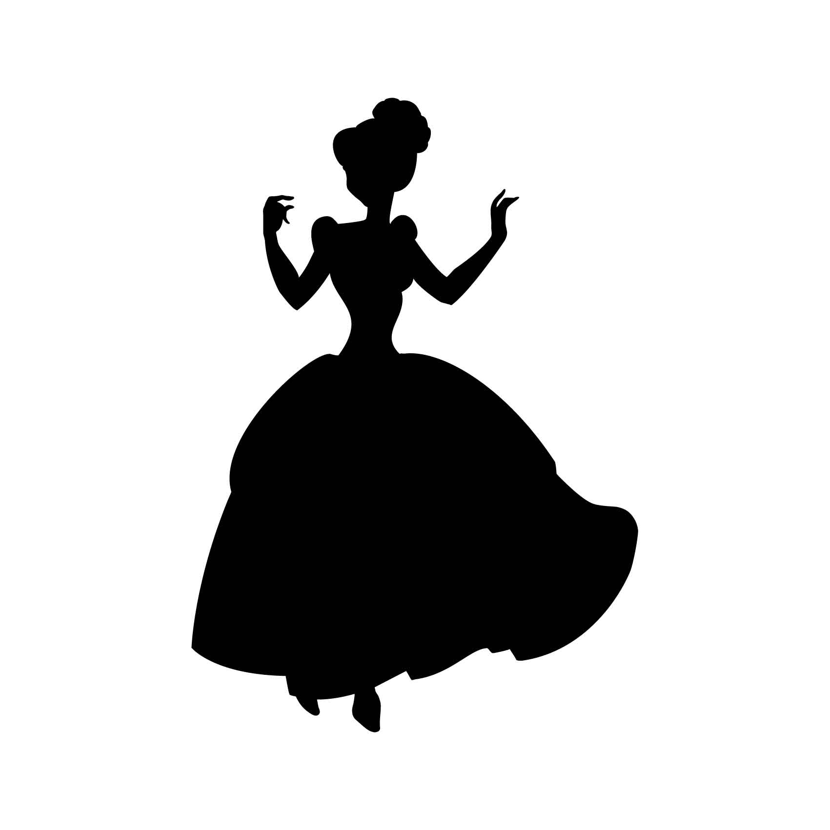 Stickers-princesse-danse-ref12princesse-autocollant-muraux-sticker-silhouette-princess-chambre-fille-enfant-bébé-fb