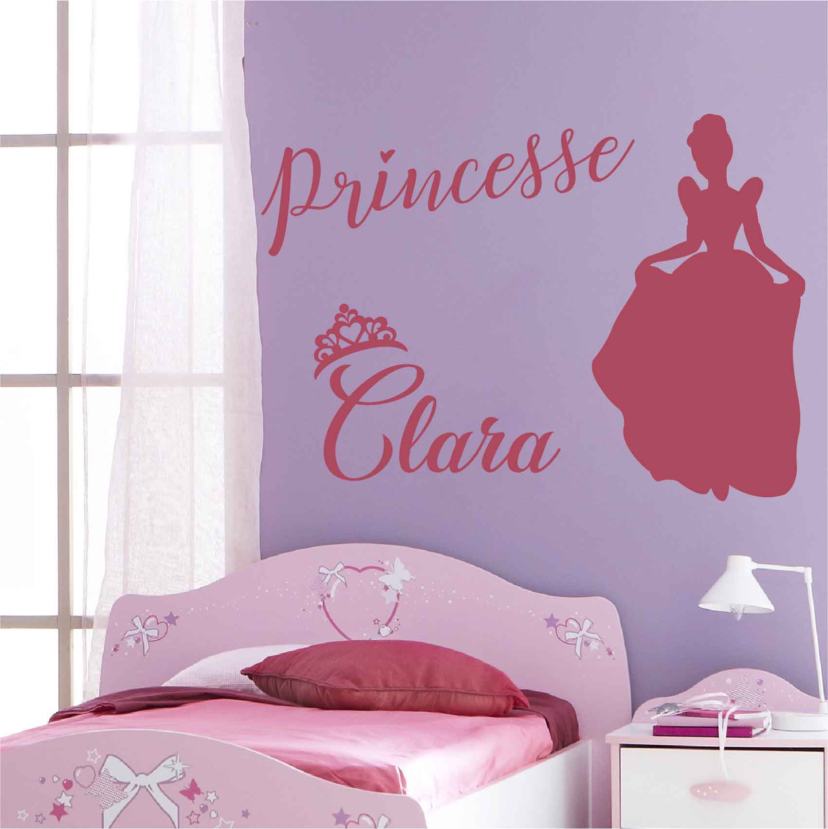 Stickers Prenom Personnalisé chateau princesse