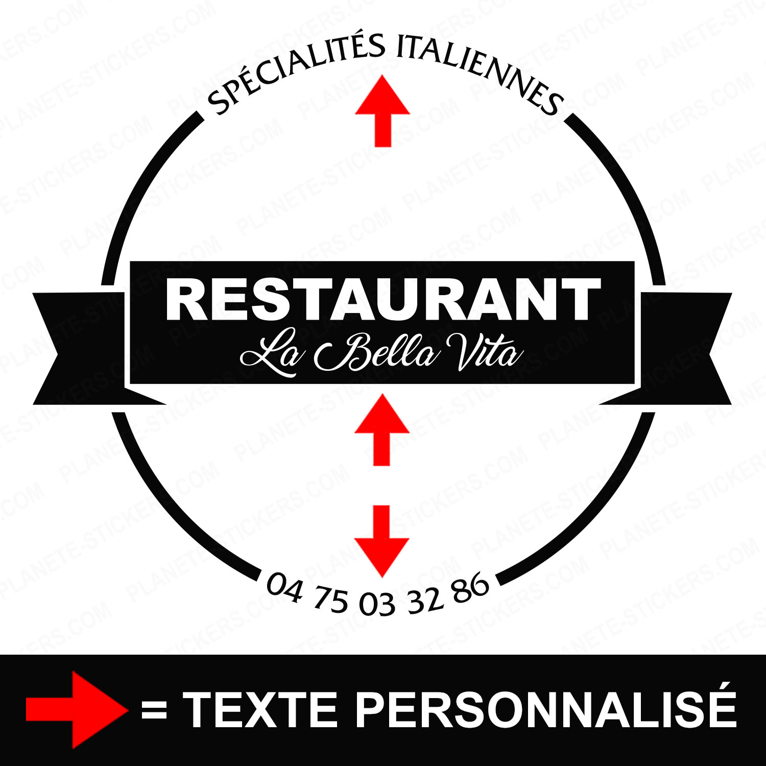 ref19restaurantvitrine-stickers-restaurant-vitrine-restaurant-sticker-personnalisé-autocollant-pro-restaurateur-vitre-resto-professionnel-logo-spécialité-2