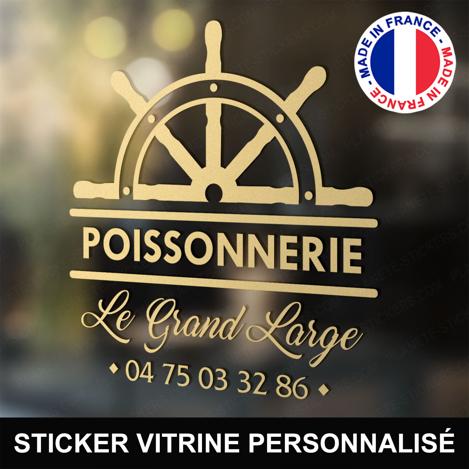 ref8poissonnerievitrine-stickers-poissonnerie-vitrine-sticker-personnalisé-autocollant-poissonnier-pro-vitre-poisson-professionnel-logo-gouvernail