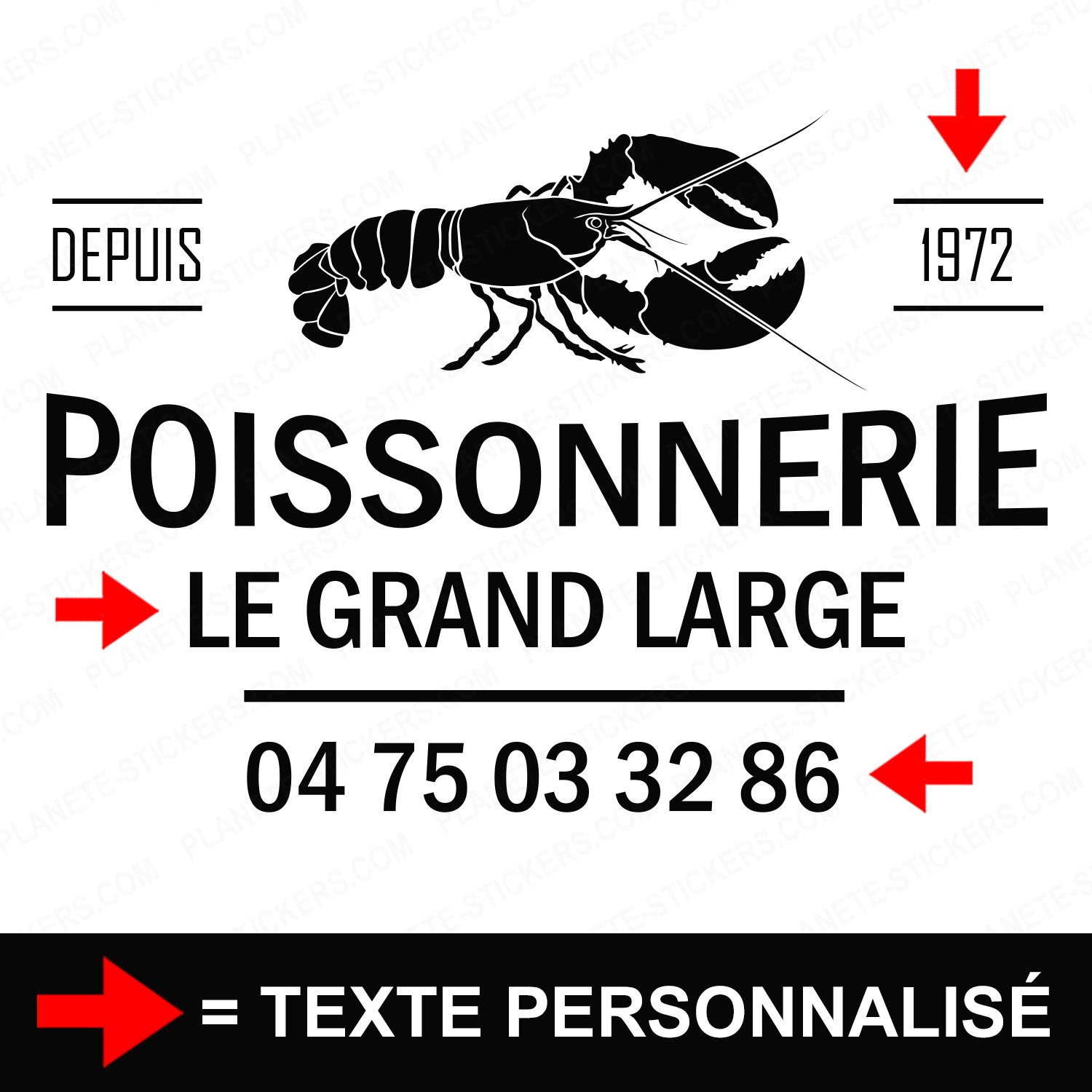 ref18poissonnerievitrine-stickers-poissonnerie-vitrine-sticker-personnalisé-autocollant-poissonnier-pro-vitre-poisson-professionnel-logo-homard-2