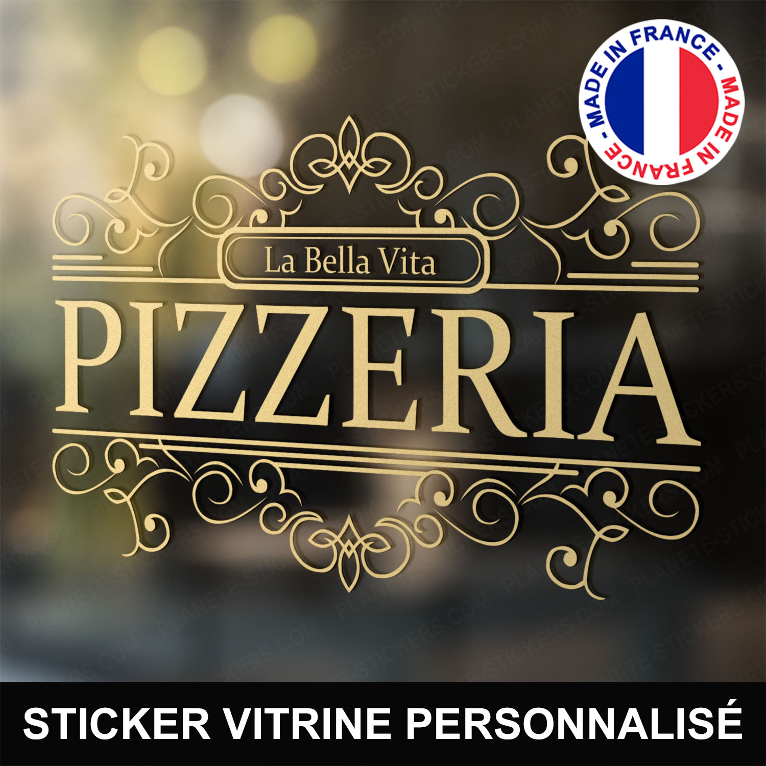ref5pizzeriavitrine-stickers-pizzeria-vitrine-pizza-restaurant-sticker-personnalisé-autocollant-pro-restaurateur-vitre-resto-professionnel-logo-arabesque