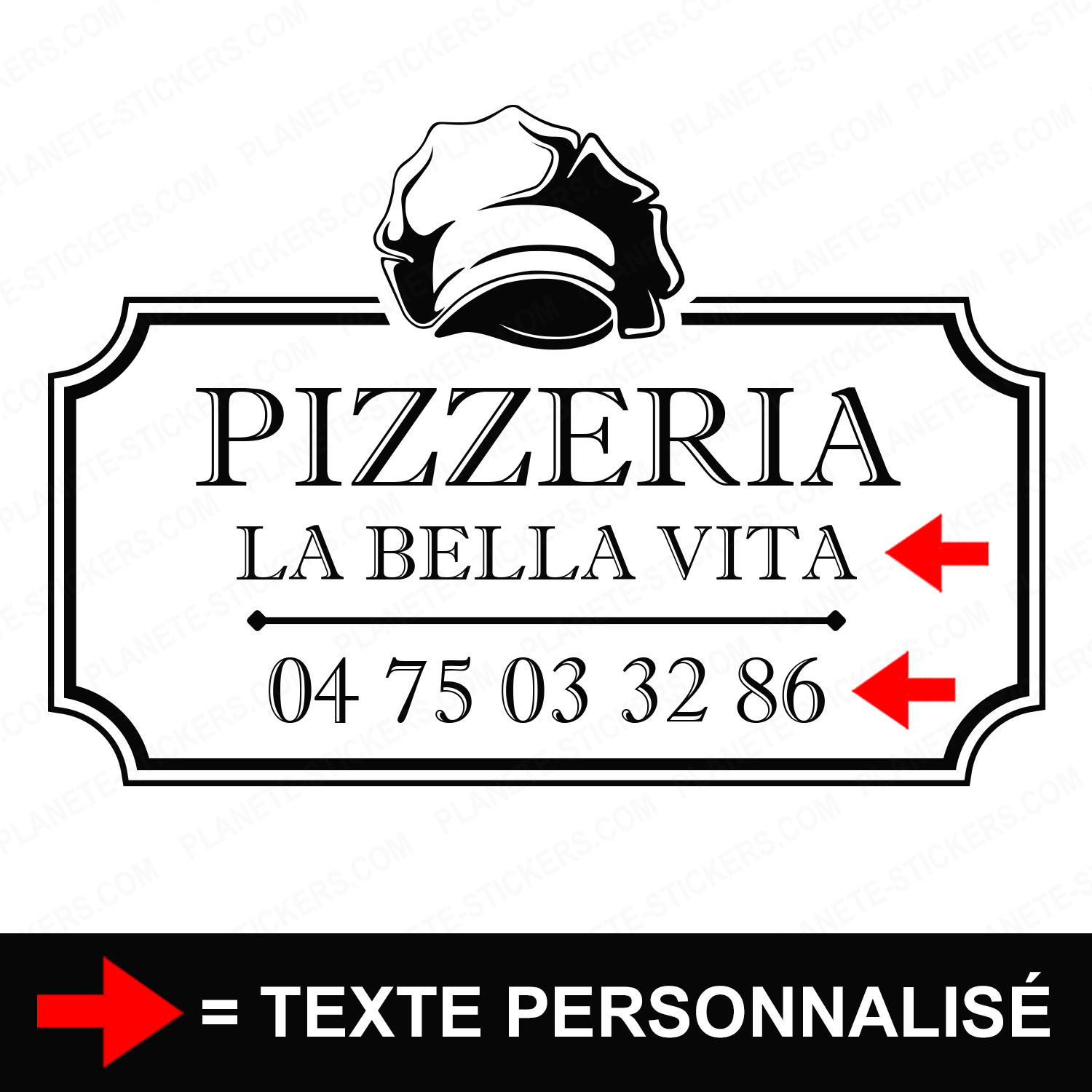 ref17pizzeriavitrine-stickers-pizzeria-vitrine-pizza-restaurant-sticker-personnalisé-autocollant-pro-restaurateur-vitre-resto-professionnel-logo-toque-2