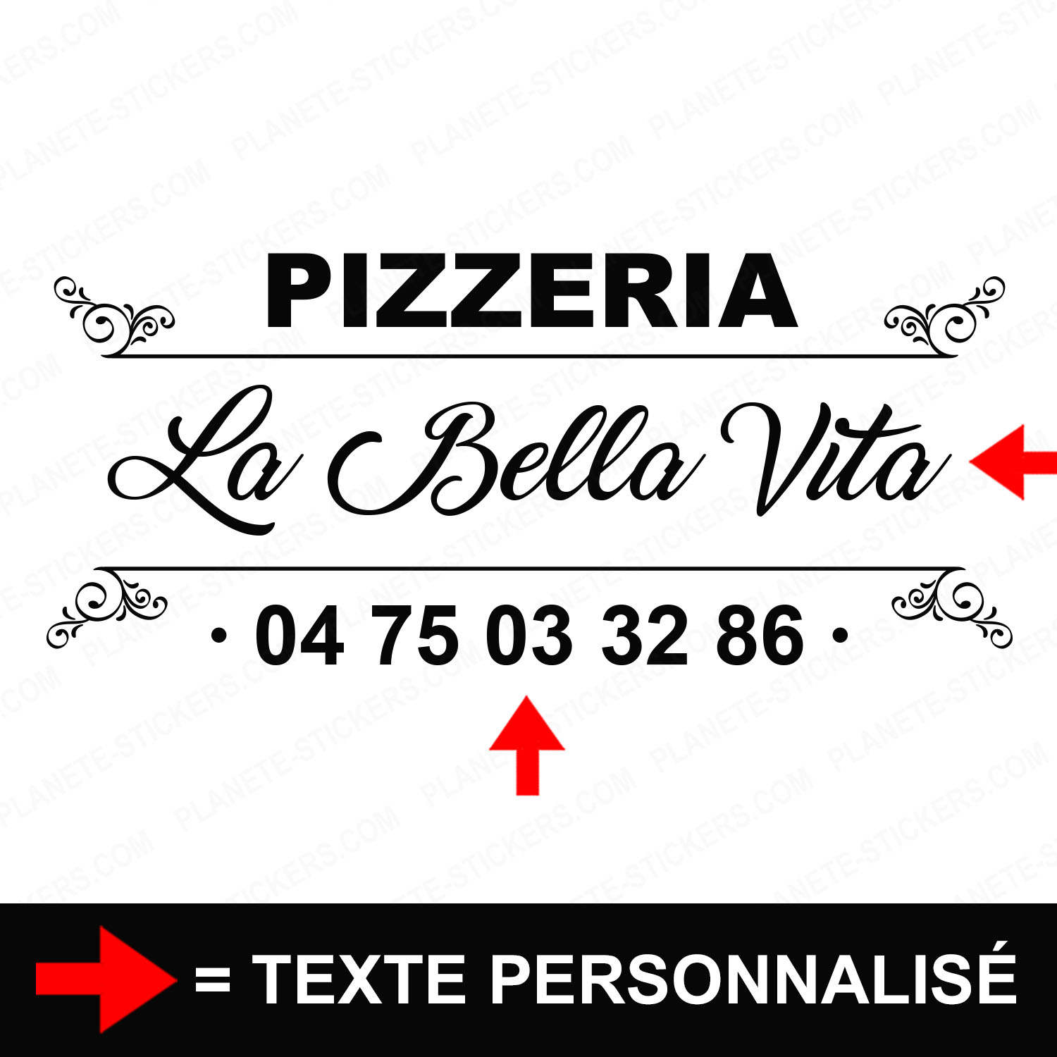 ref28pizzeriavitrine-stickers-pizzeria-vitrine-pizza-restaurant-sticker-personnalisé-autocollant-pro-restaurateur-vitre-resto-professionnel-logo-arabesque-2