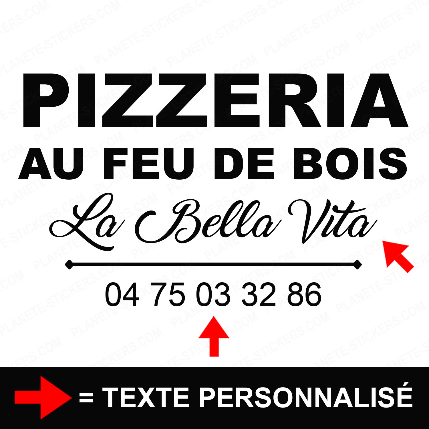 ref32pizzeriavitrine-stickers-pizzeria-au-feu-de-bois-vitrine-pizza-restaurant-sticker-personnalisé-autocollant-pro-restaurateur-vitre-resto-professionnel-logo-écriture-2