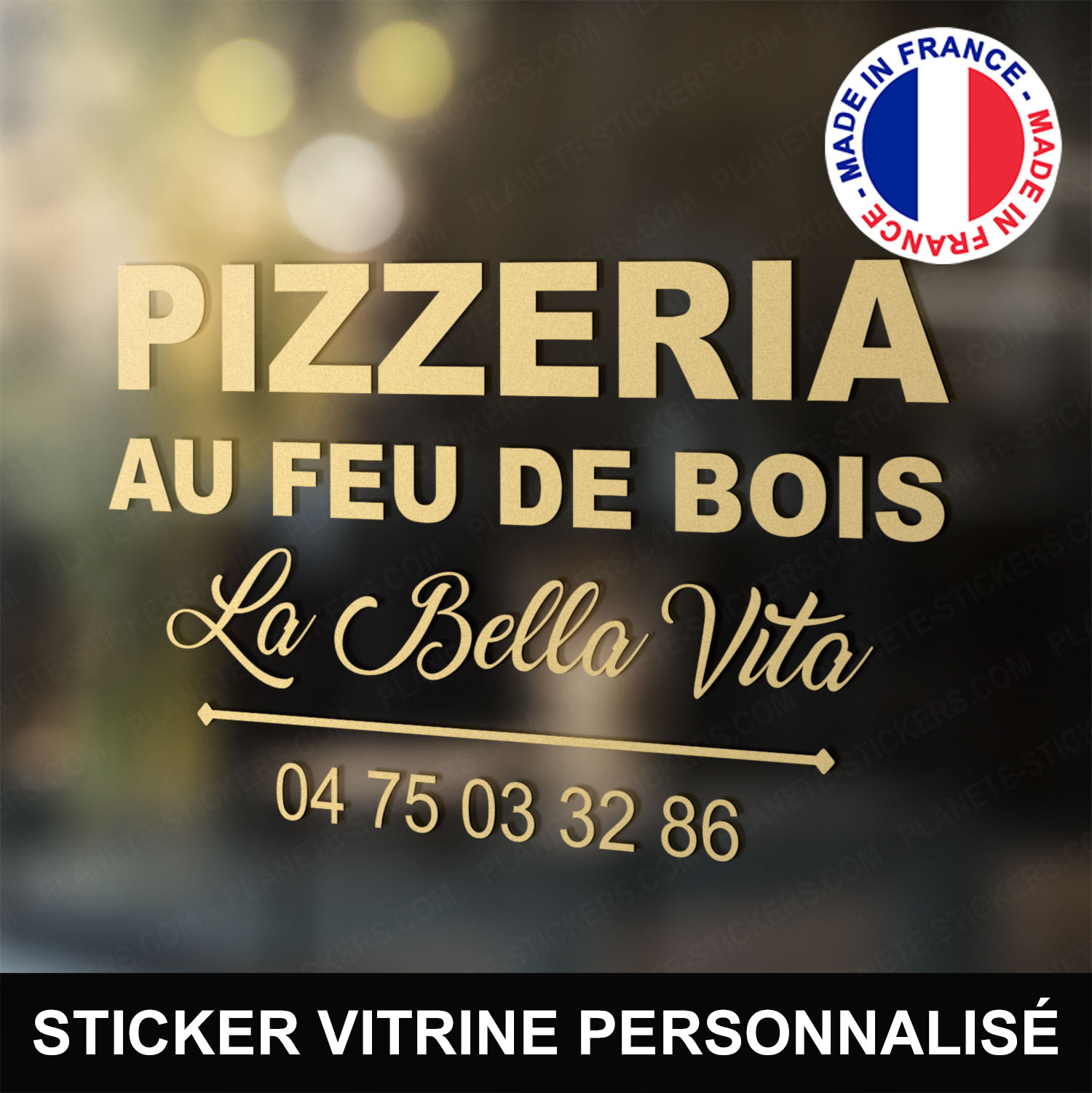 ref32pizzeriavitrine-stickers-pizzeria-au-feu-de-bois-vitrine-pizza-restaurant-sticker-personnalisé-autocollant-pro-restaurateur-vitre-resto-professionnel-logo-écriture