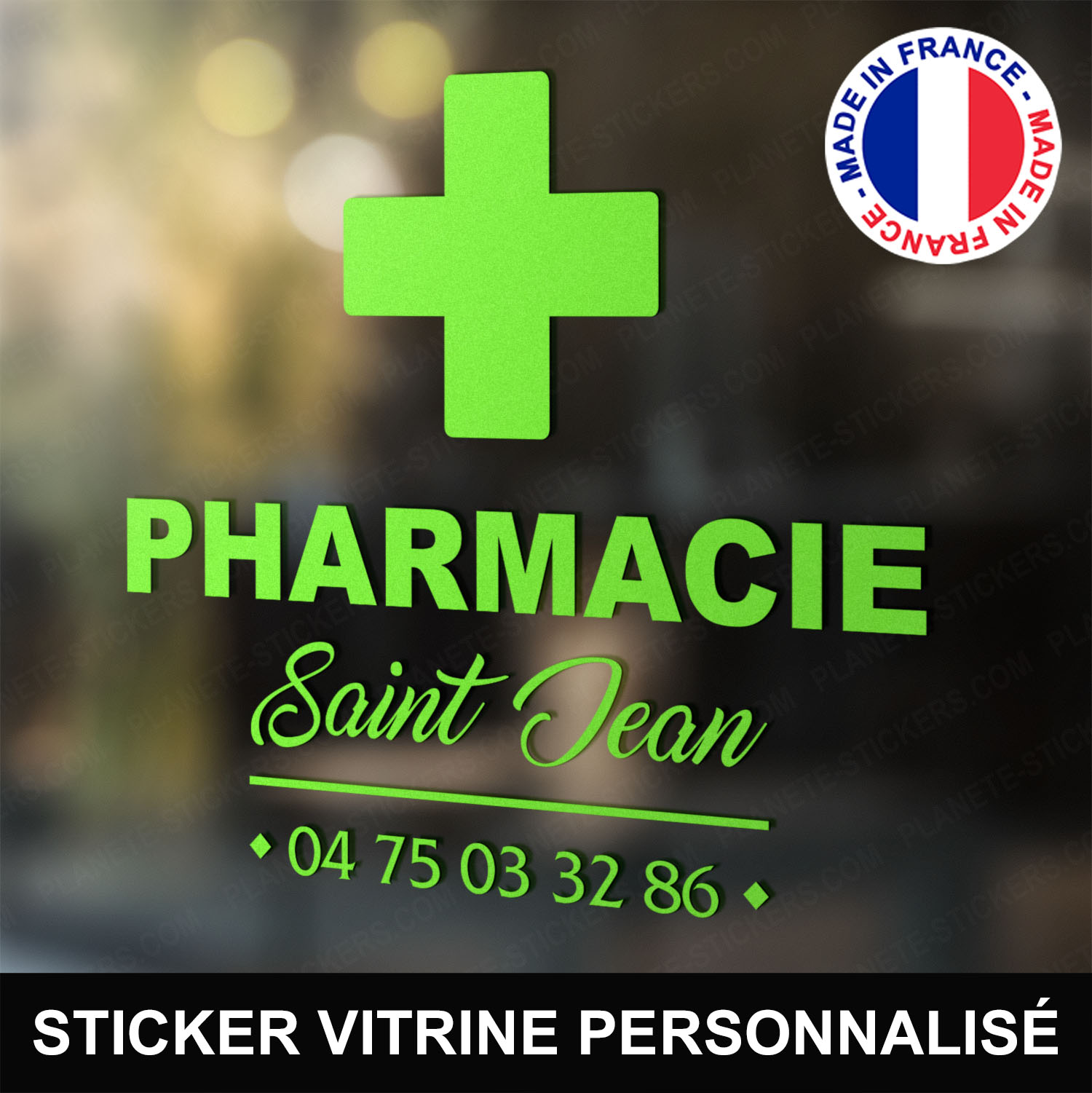 ref2pharmacievitrine-stickers-pharmacie-vitrine-sticker-personnalisé-pharmacien-autocollant-médical-pro-vitre-professionnel-logo-croix