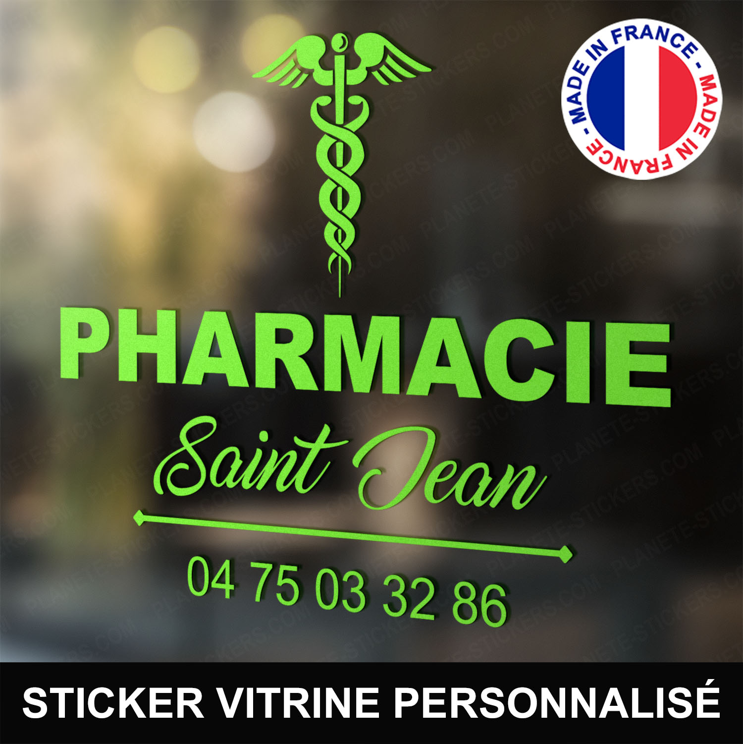 ref4pharmacievitrine-stickers-pharmacie-vitrine-sticker-personnalisé-pharmacien-autocollant-médical-pro-vitre-professionnel-logo-caducée