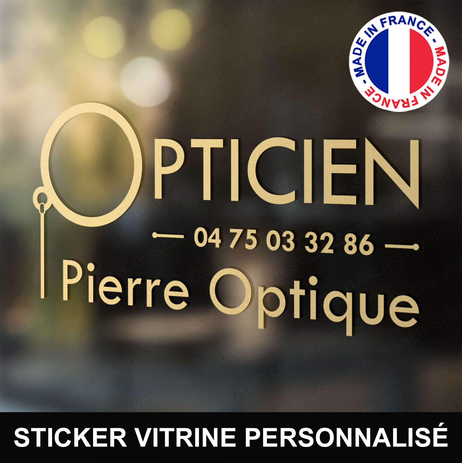ref12opticienvitrine-stickers-opticien-vitrine-optique-sticker-personnalisé-lunetier-autocollant-pro-opticiens-vitre-magasin-boutique-opticienne-professionnel-logo-lunettes-monocle