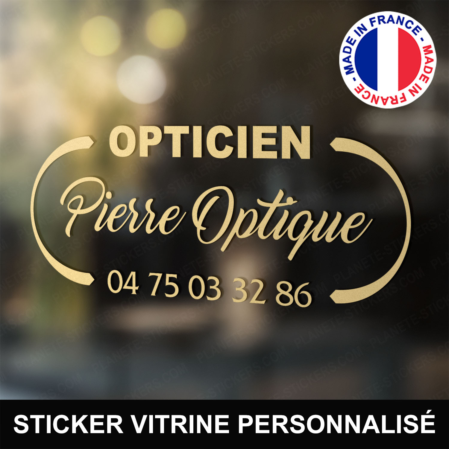 ref16opticienvitrine-stickers-opticien-vitrine-optique-sticker-personnalisé-lunetier-autocollant-pro-opticiens-vitre-magasin-boutique-opticienne-professionnel-logo