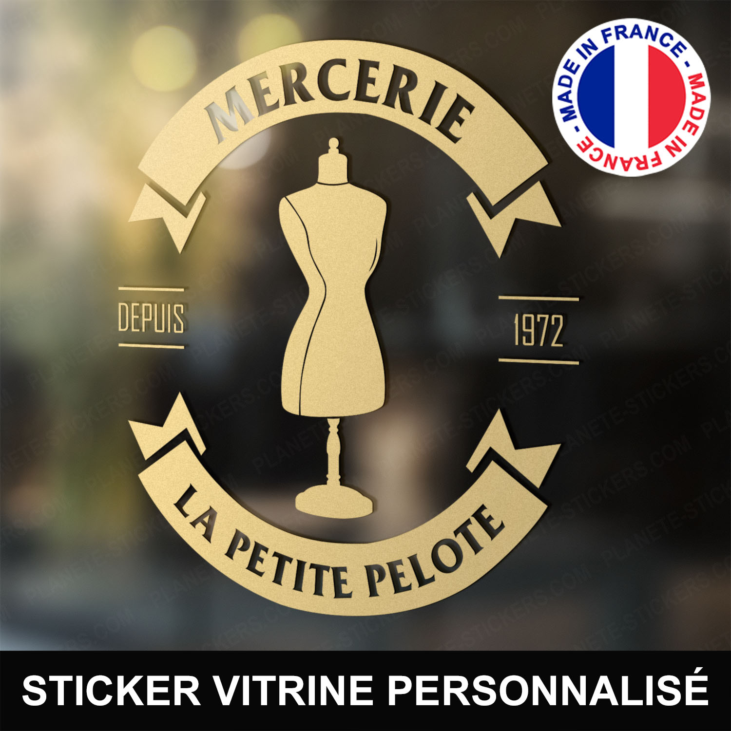 ref3mercerievitrine-stickers-mercerie-vitrine-sticker-personnalisé-mercier-autocollant-logo-manequin