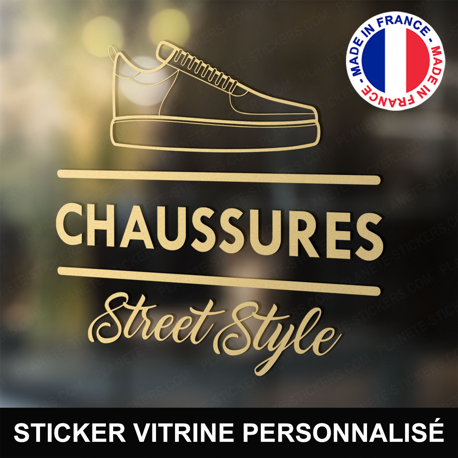 ref5magasinchaussuresvitrine-stickers-chaussures-vitrine-sticker-personnalisé-mode-autocollant-chaussure-basket-vitre-magasin-boutique-logo-street