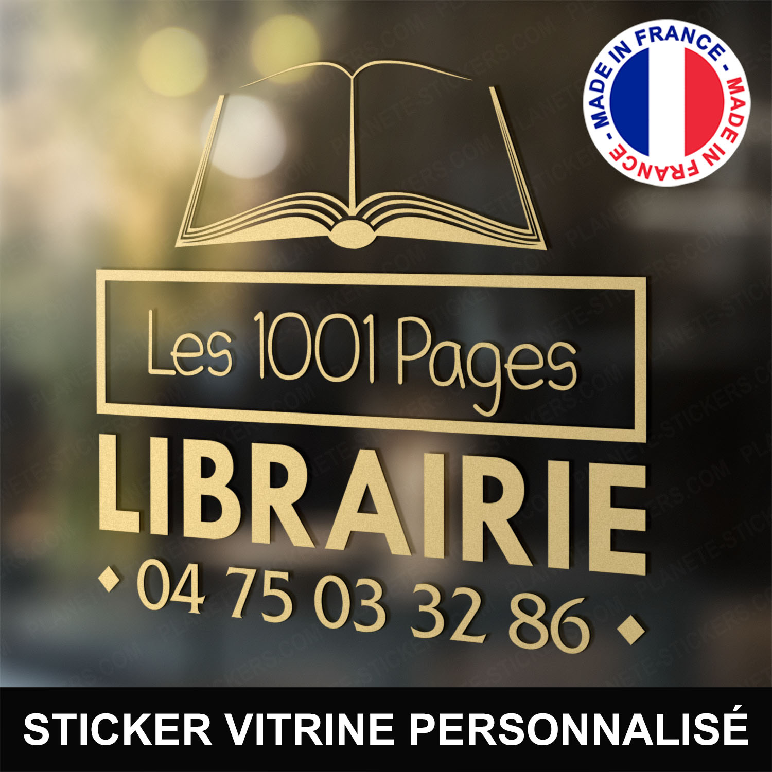 Stickers Librairie Vitrine – Autocollant libraire personnalisé 5