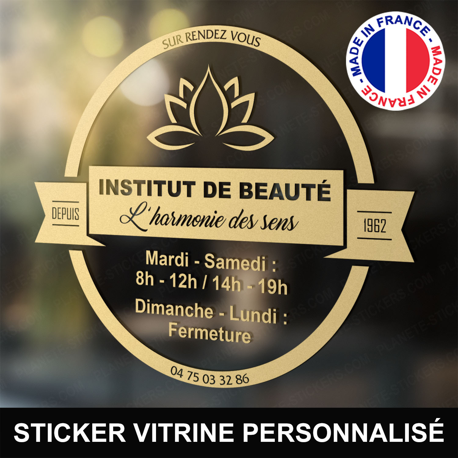 ref10institutdebeautevitrine-stickers-vitrine-institut-de-beauté-sticker-personnalisé-beaute-autocollant-salon-esthétique-esthéticienne-vitre-vitrophanie-logo-lotus