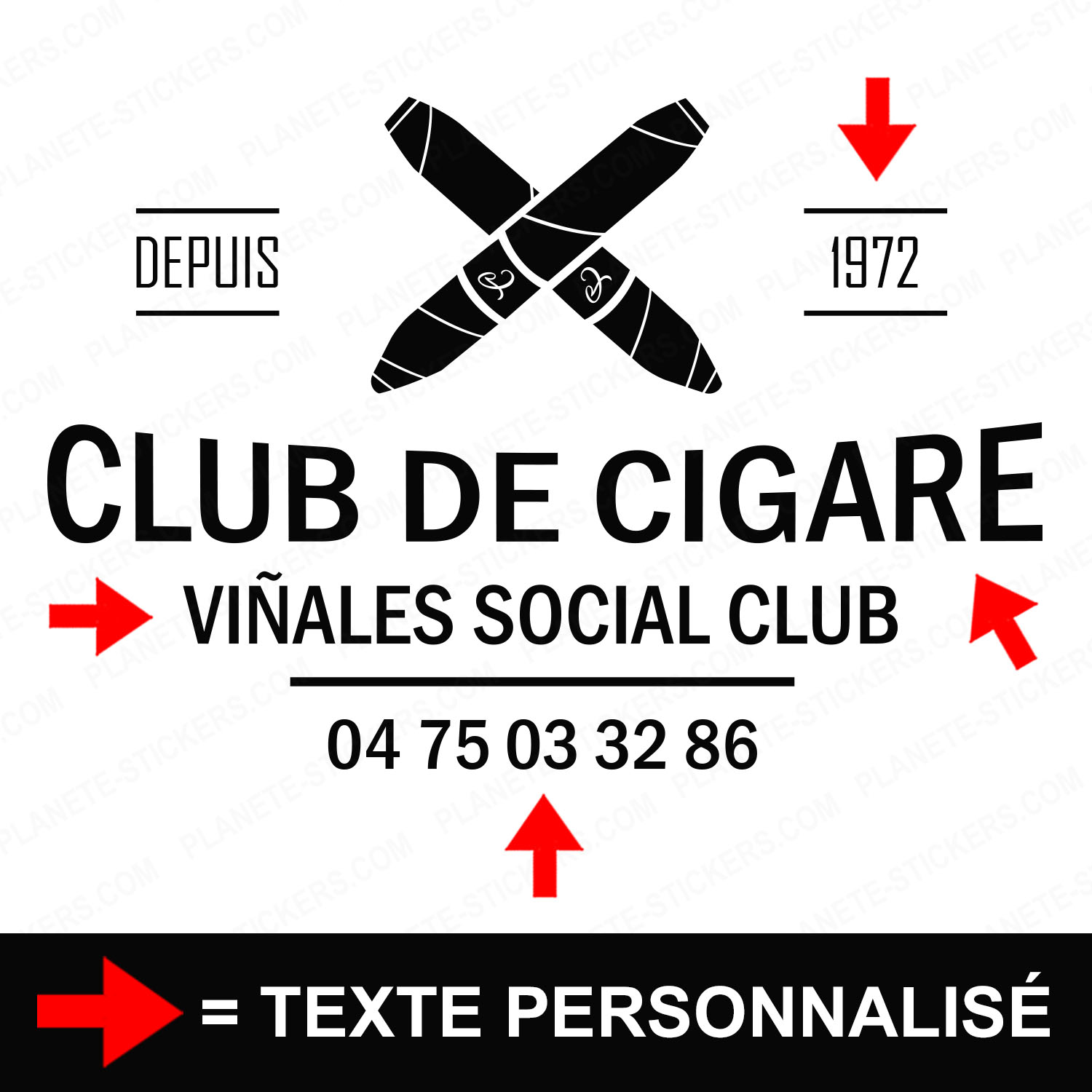 ref6clubdecigarevitrine-stickers-cigare-club-vitrine-sticker-cigar-personnalisé-fumoir-autocollant-tabac-pro-vitre-professionnel-logo-cigares-croisés-2
