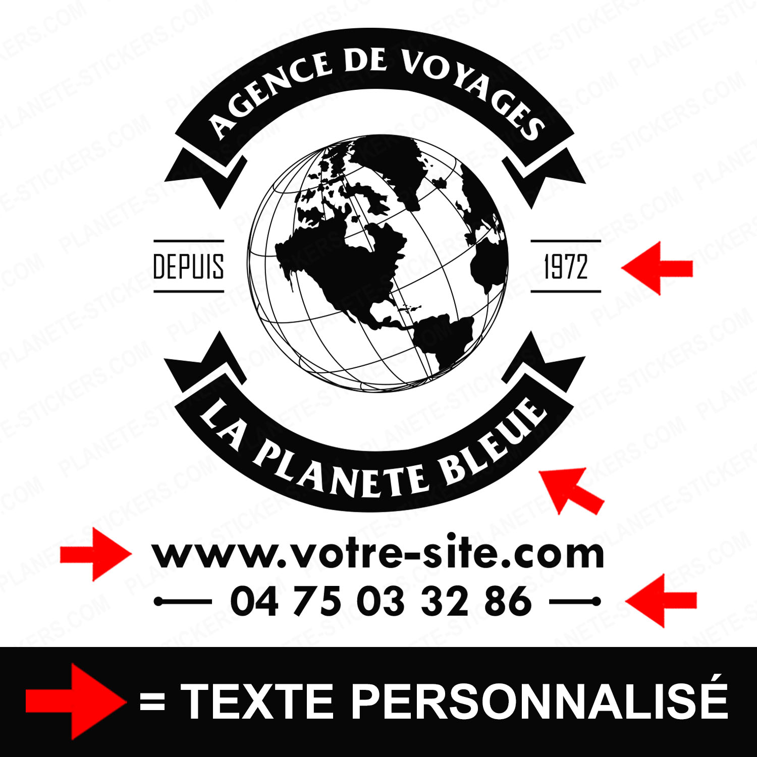 ref3agencedevoyagesvitrine-stickers-agence-de-voyages-vitrine-sticker-voyagiste-personnalisé-autocollant-vitrophanie-agent-voyage-vitre-logo-globe-terre-2