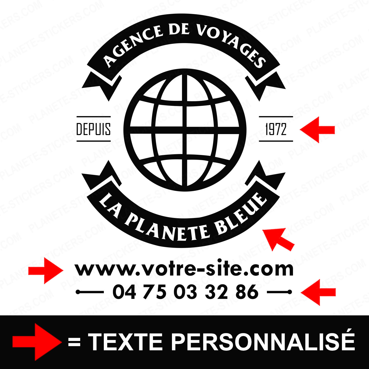ref7agencedevoyagesvitrine-stickers-agence-de-voyages-vitrine-sticker-voyagiste-personnalisé-autocollant-vitrophanie-agent-voyage-vitre-logo-globe-terrestre-2