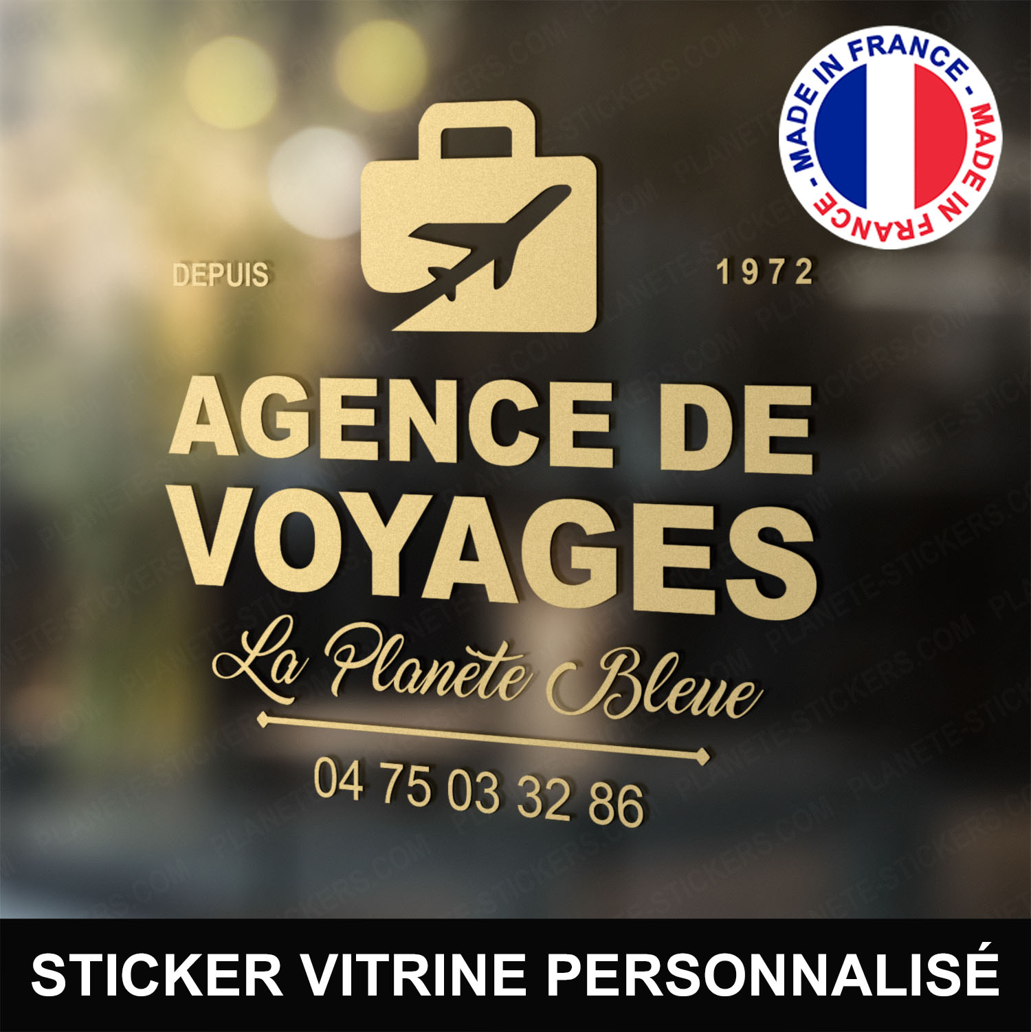 Stickers Agence de voyages vitrine – Autocollant vitrophanie 8