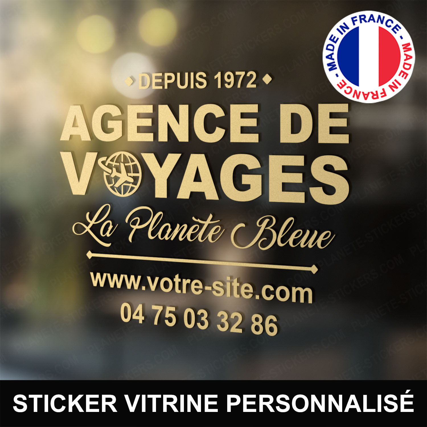 ref13agencedevoyagesvitrine-stickers-agence-de-voyages-vitrine-sticker-voyagiste-personnalisé-autocollant-vitrophanie-agent-voyage-vitre-logo-terre-avion