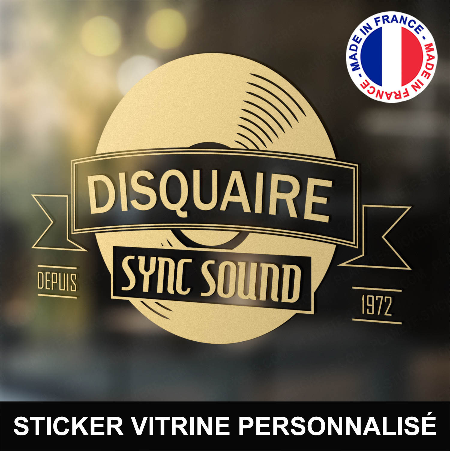 ref1disquairevitrine-stickers-disquaire-vitrine-sticker-personnalisé-autocollant-boutique-vinyle-disques-musique-pro-professionnel