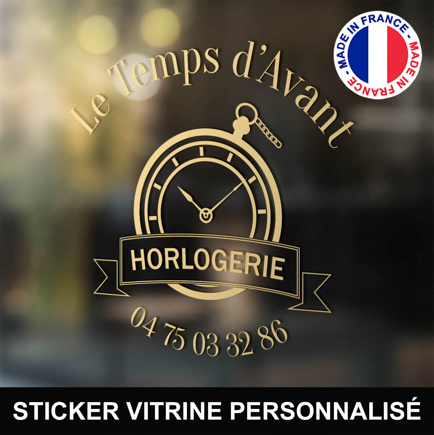 ref3horlogerievitrine-stickers-boutique-vitrine-sticker-personnalisé-autocollant-pro-gousset-montres-horloges-pendules-reparation-professionnel