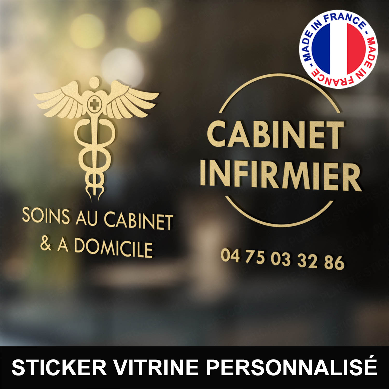 ref2infirmiervitrine-stickers-cabinet-vitrine-sticker-personnalisé-autocollant-pro-soins-domicile-liberal-croix-professionnel