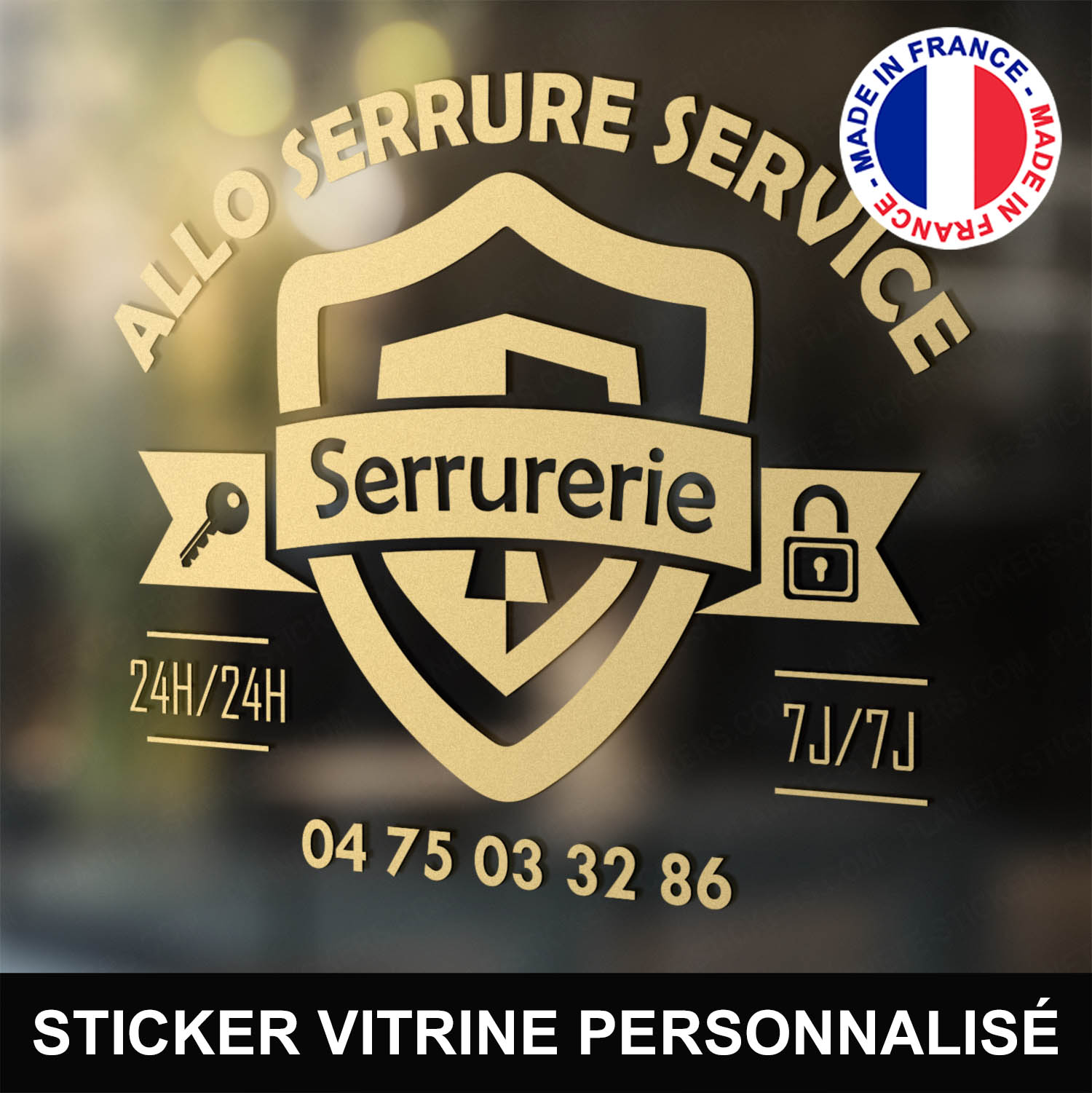 ref5serruriervitrine-stickers-commerce-serrurerie-vitrine-sticker-personnalisé-autocollant-pro-serrure-depannage-clef-professionnel