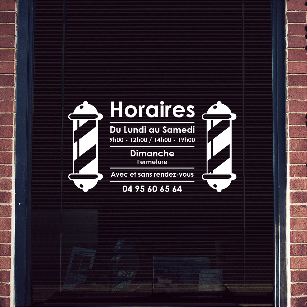 ref30horaireboutique-stickers-horaires-ouverture-coiffeur-barbier-personnalisé-autocollant-horaire-porte-sticker-vitrine-salon-coiffure-vitrophanie