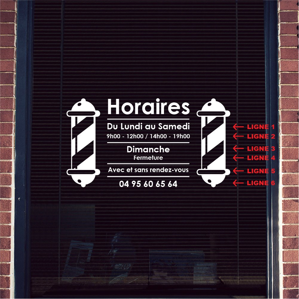 ref30horaireboutique-stickers-horaires-ouverture-coiffeur-barbier-personnalisé-autocollant-horaire-porte-sticker-vitrine-salon-coiffure-vitrophanie-2